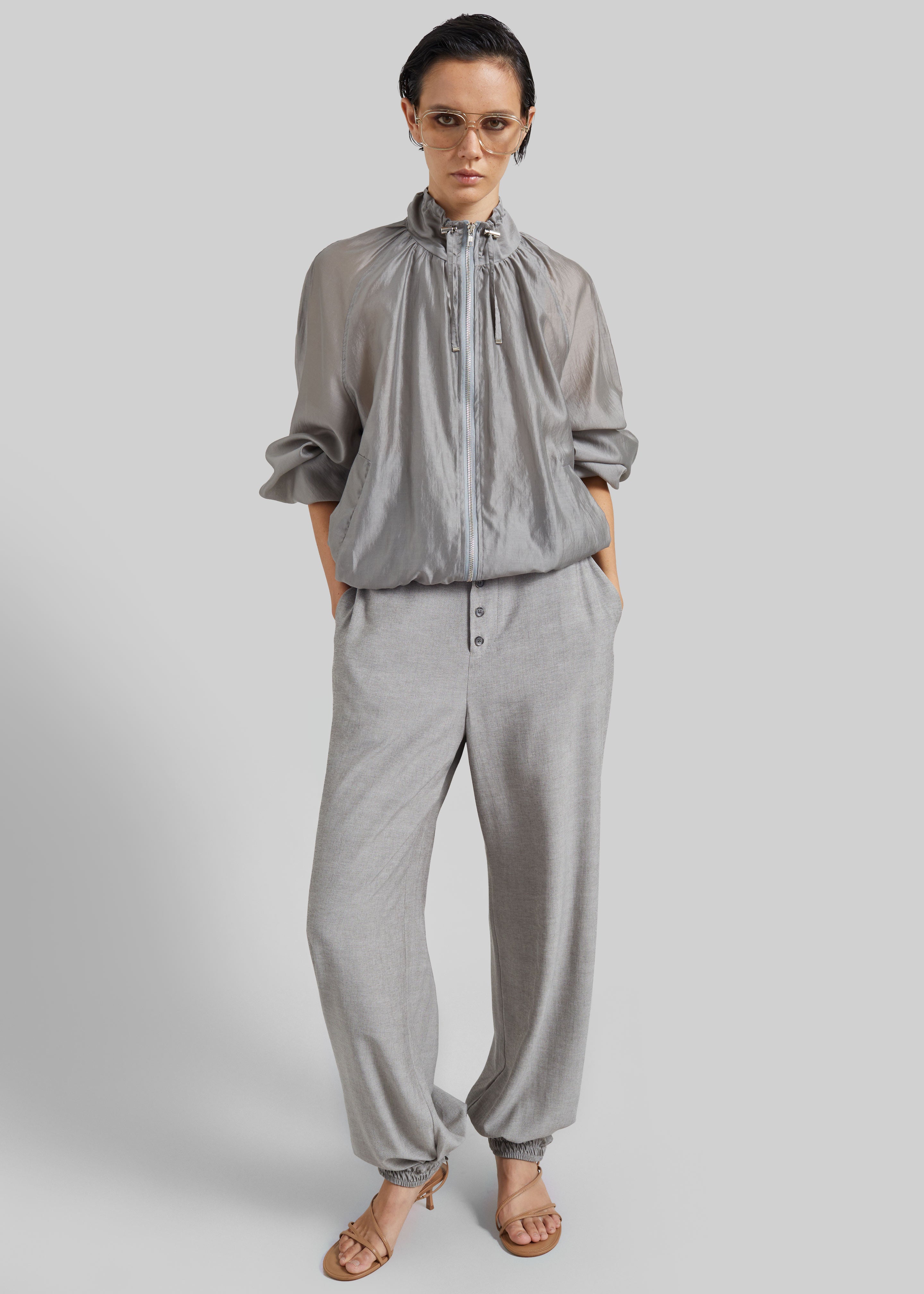 Arzon Sheer Jacket - Steel Grey – The Frankie Shop