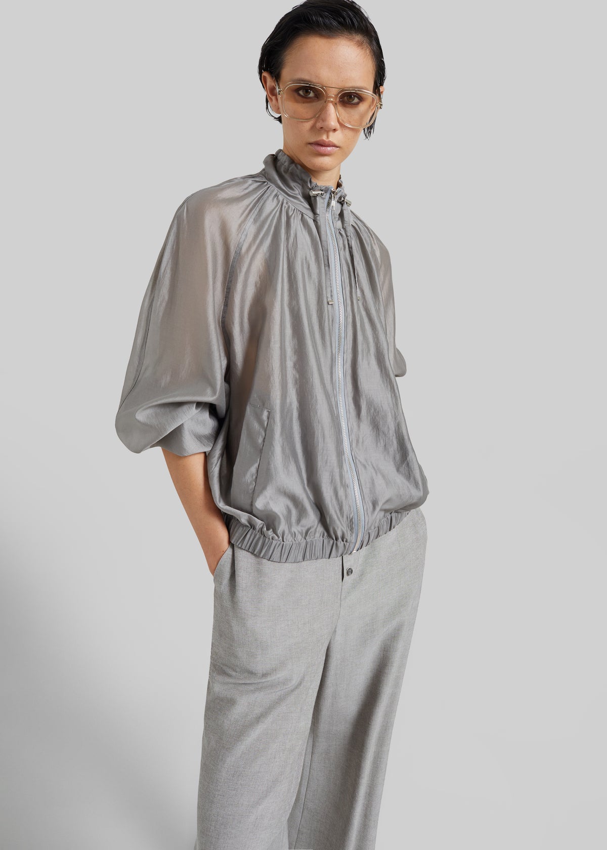 Arzon Sheer Jacket - Steel Grey - 6