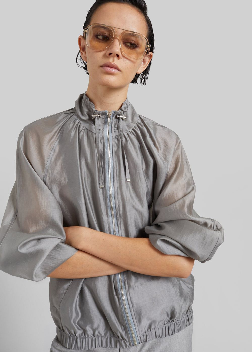 Arzon Sheer Jacket - Steel Grey