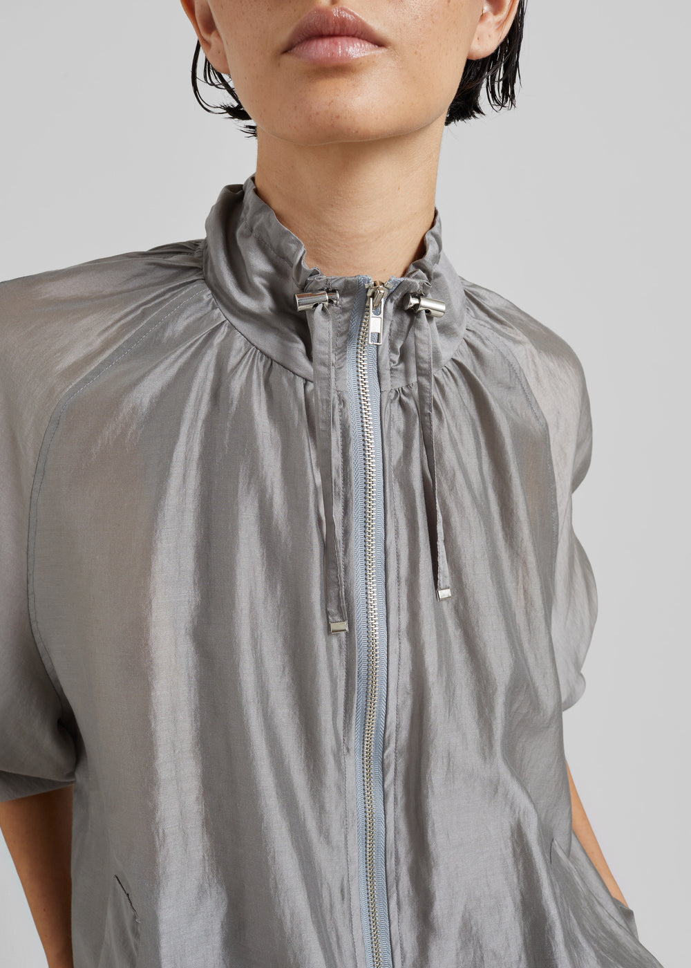 Arzon Sheer Jacket - Steel Grey - 1