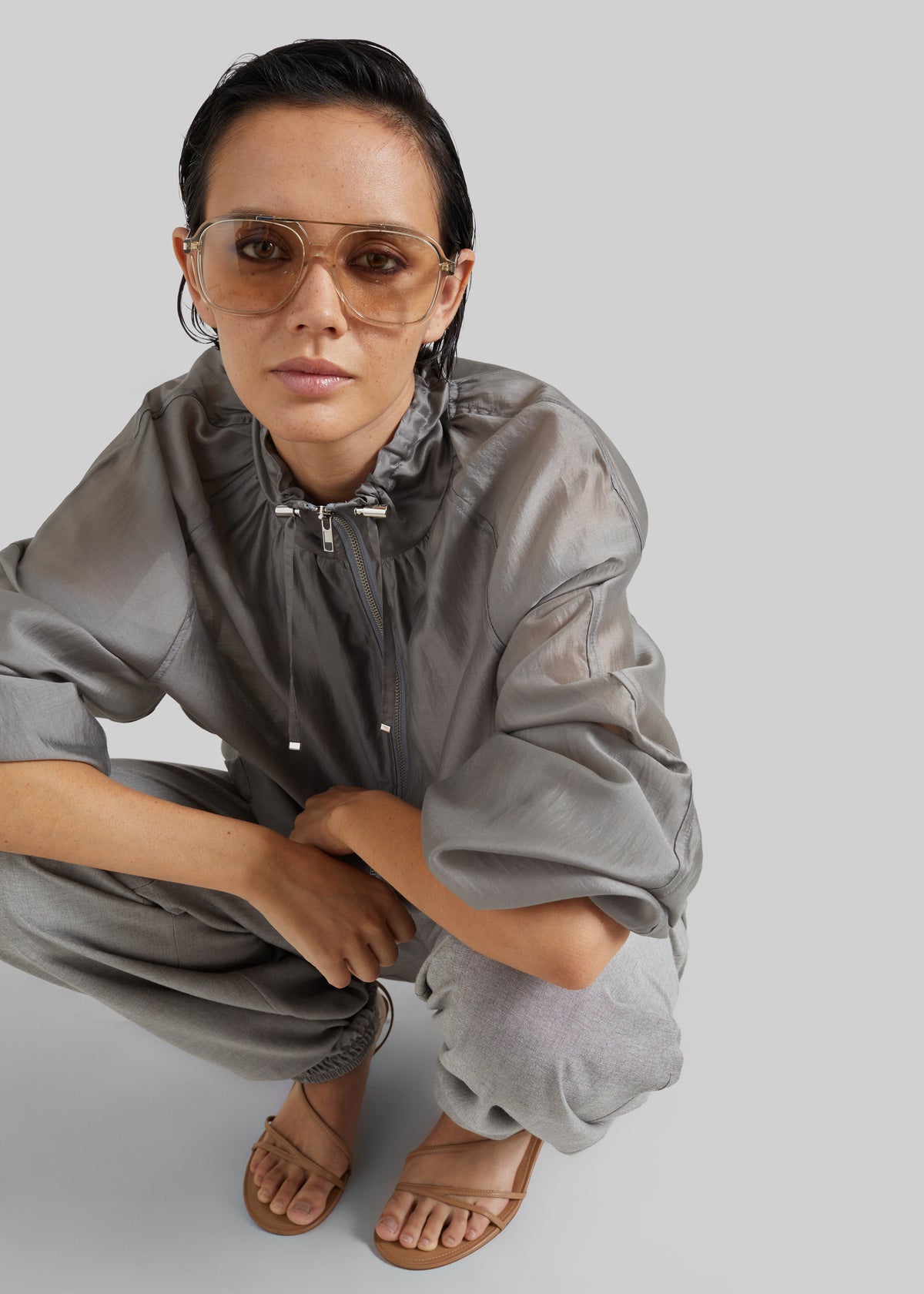 Arzon Sheer Jacket - Steel Grey - 4