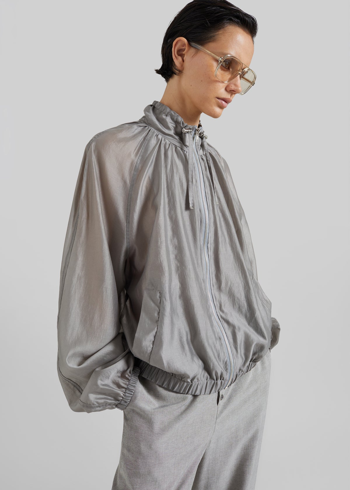 Arzon Sheer Jacket - Steel Grey - 5