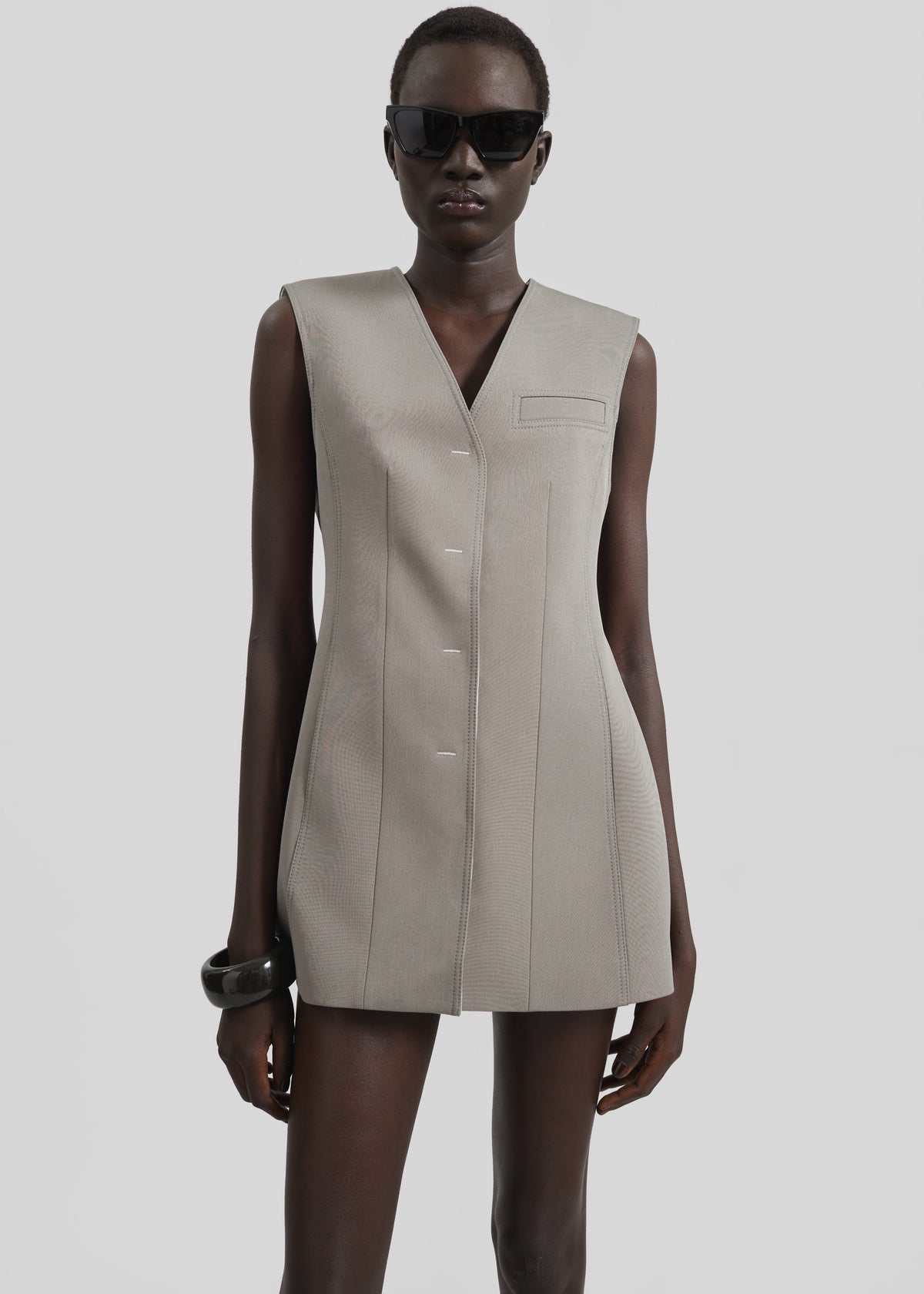 Ashbury Vest Dress - Taupe - 4