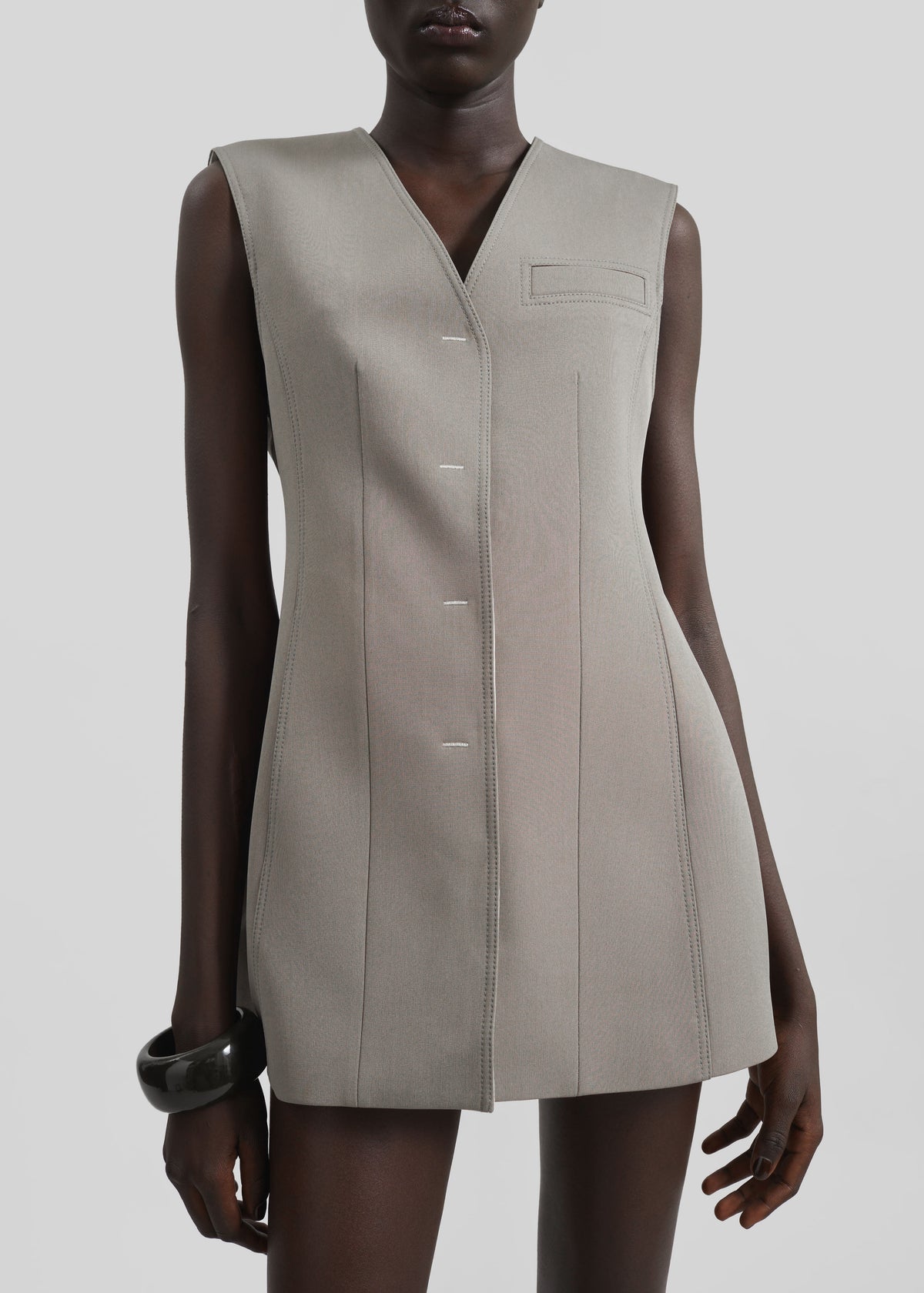 Ashbury Vest Dress - Taupe - 3