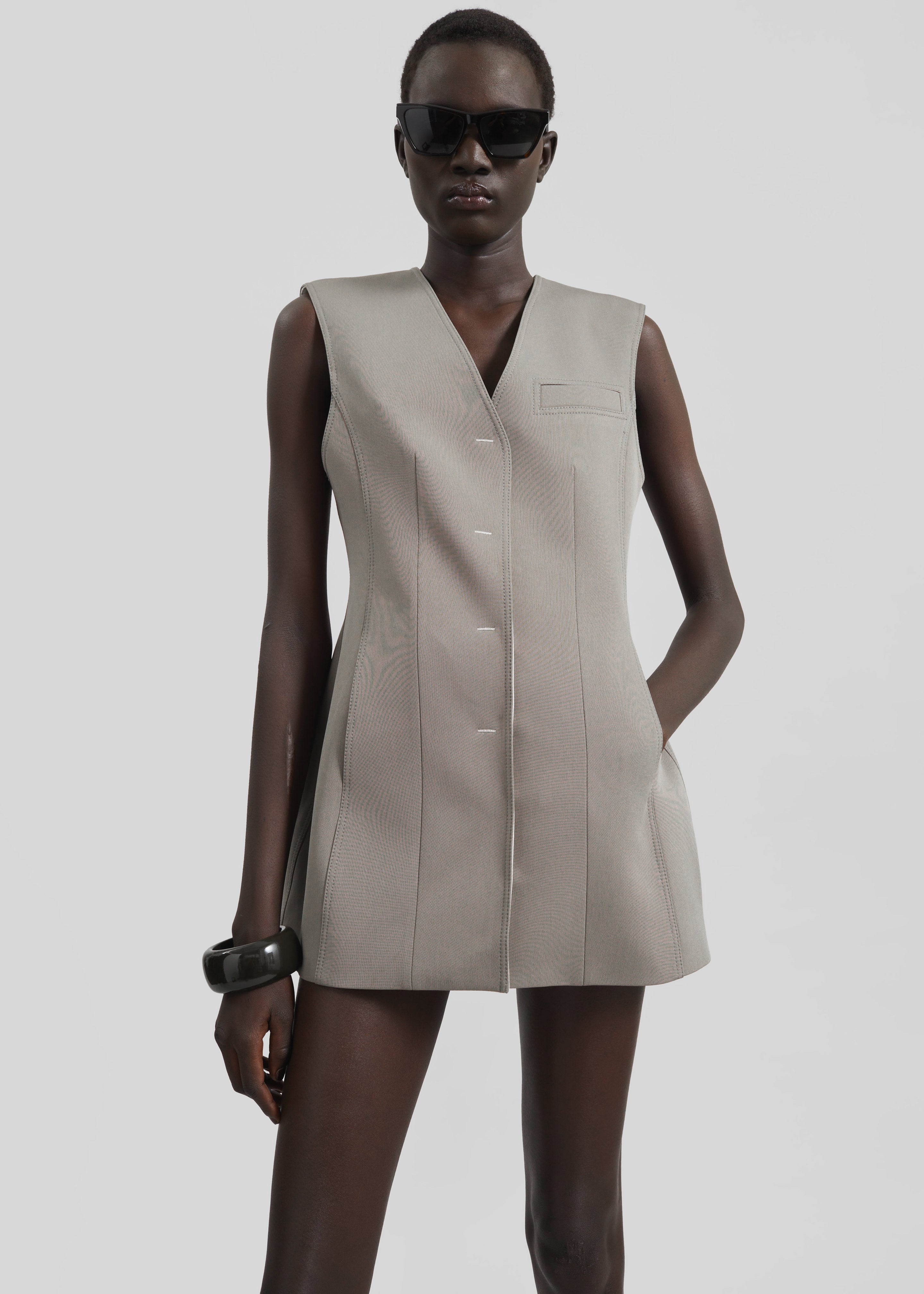 Ashbury Vest Dress - Taupe – The Frankie Shop