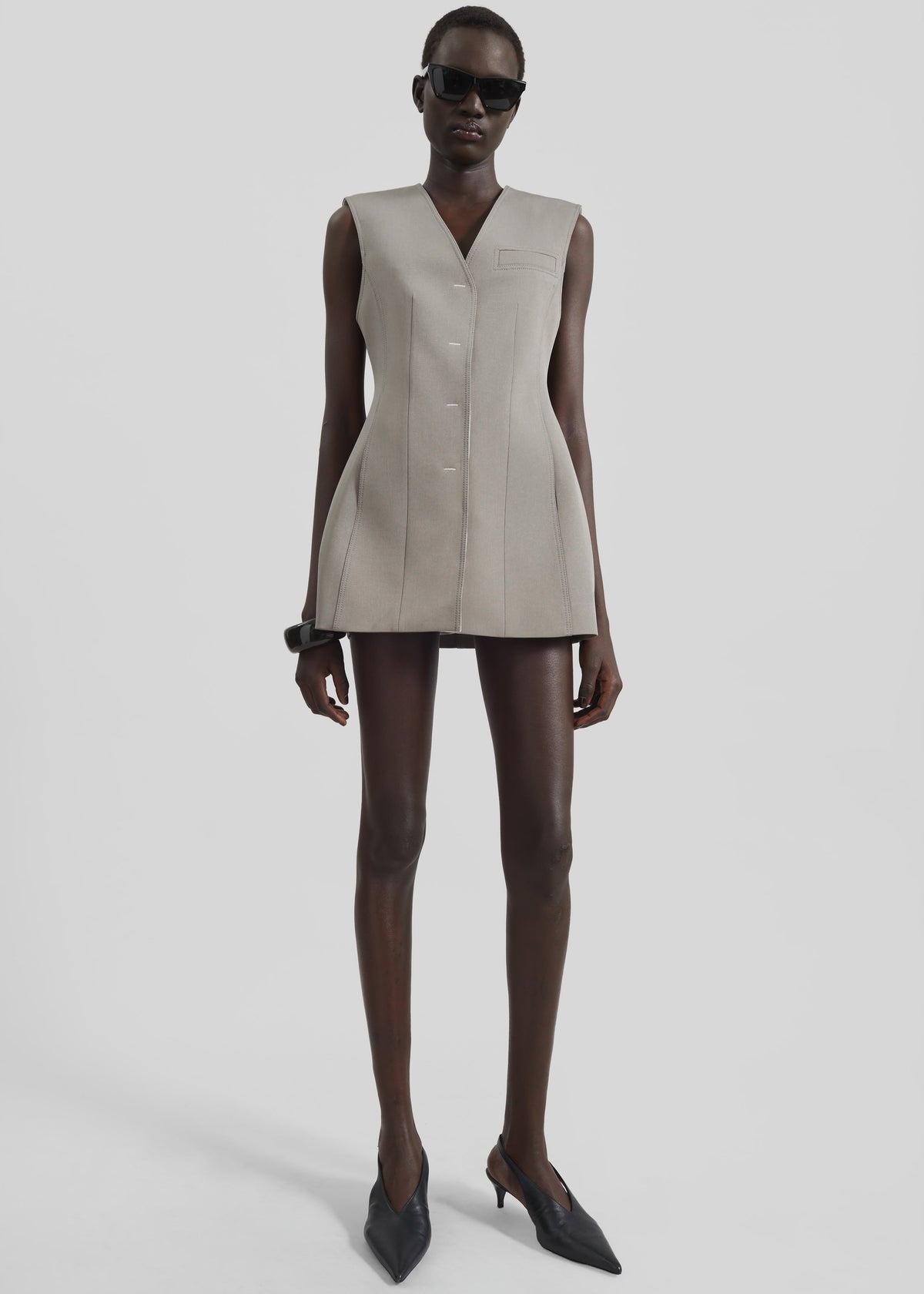 Ashbury Vest Dress - Taupe - 6