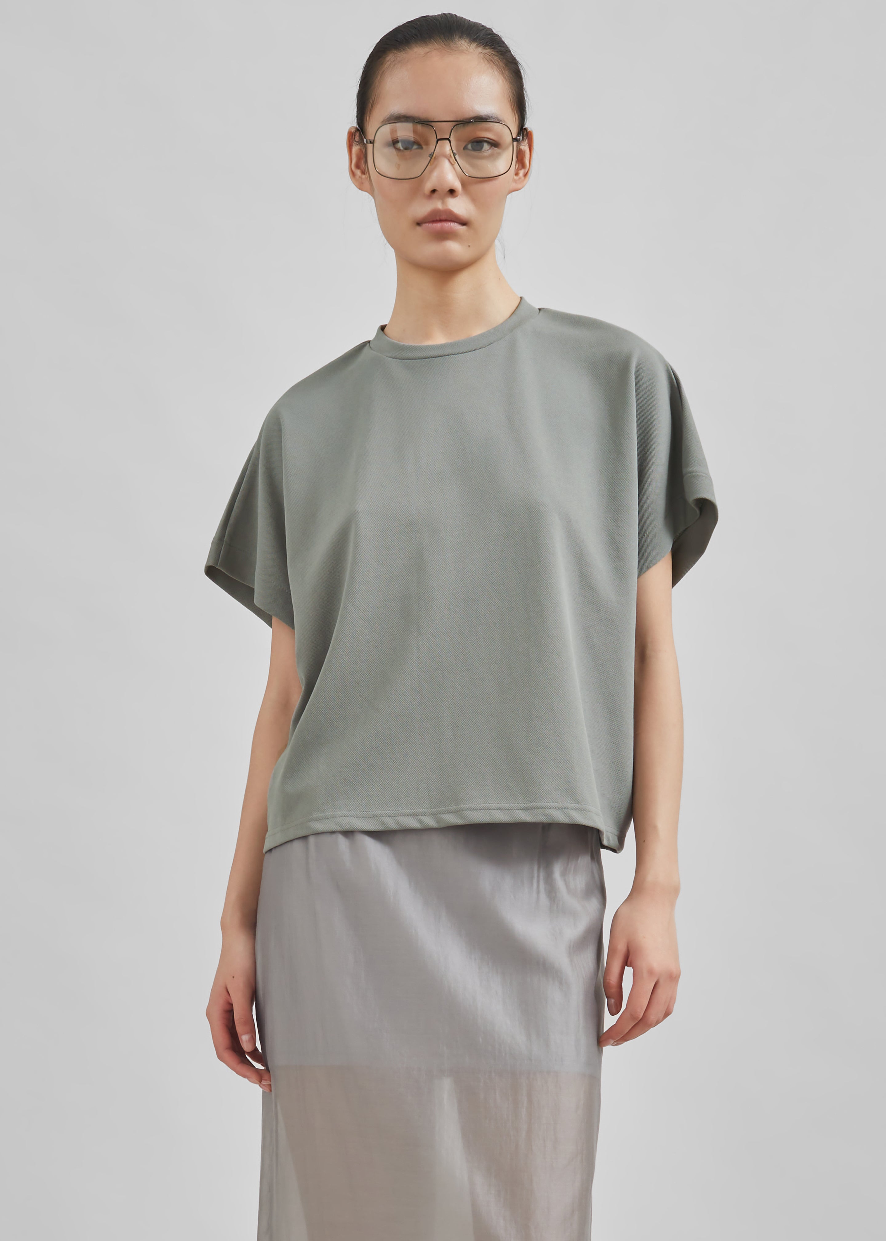 Aster Boxy T-Shirt - Khaki - 1