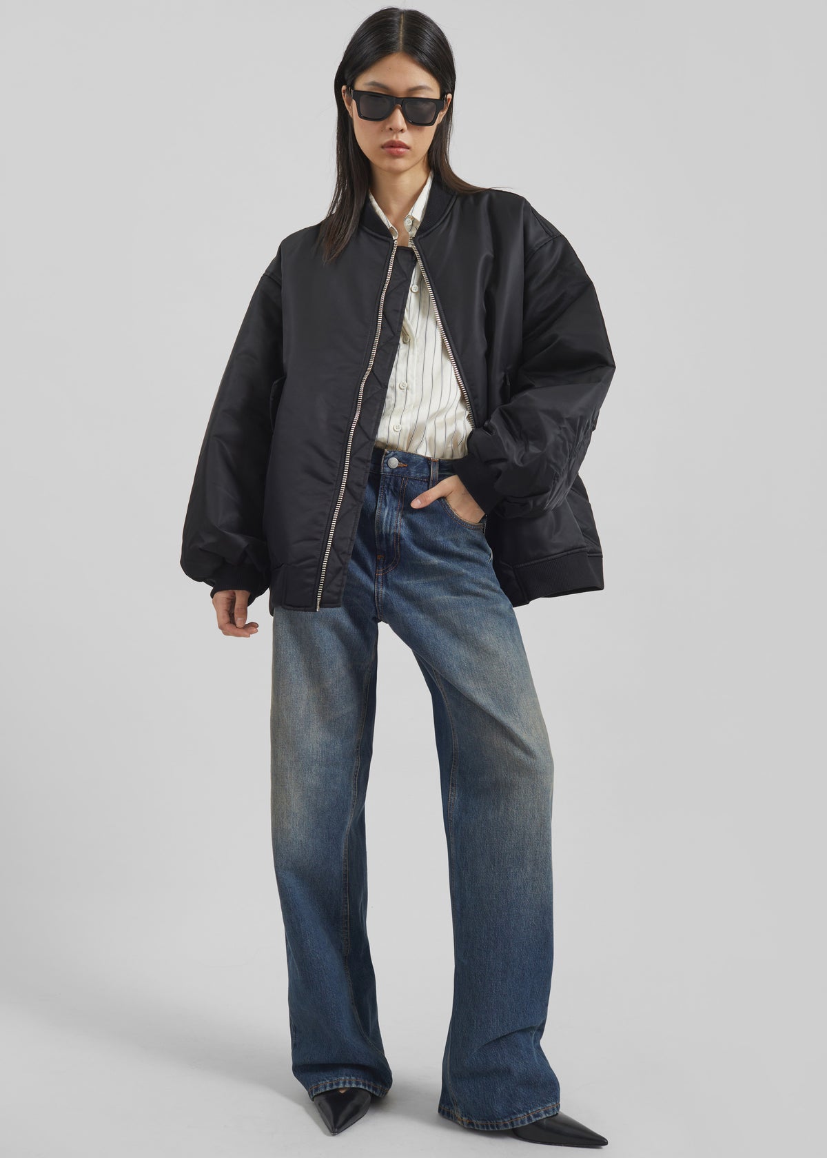 Shop the look image for Astra Bomber Jacket - Black