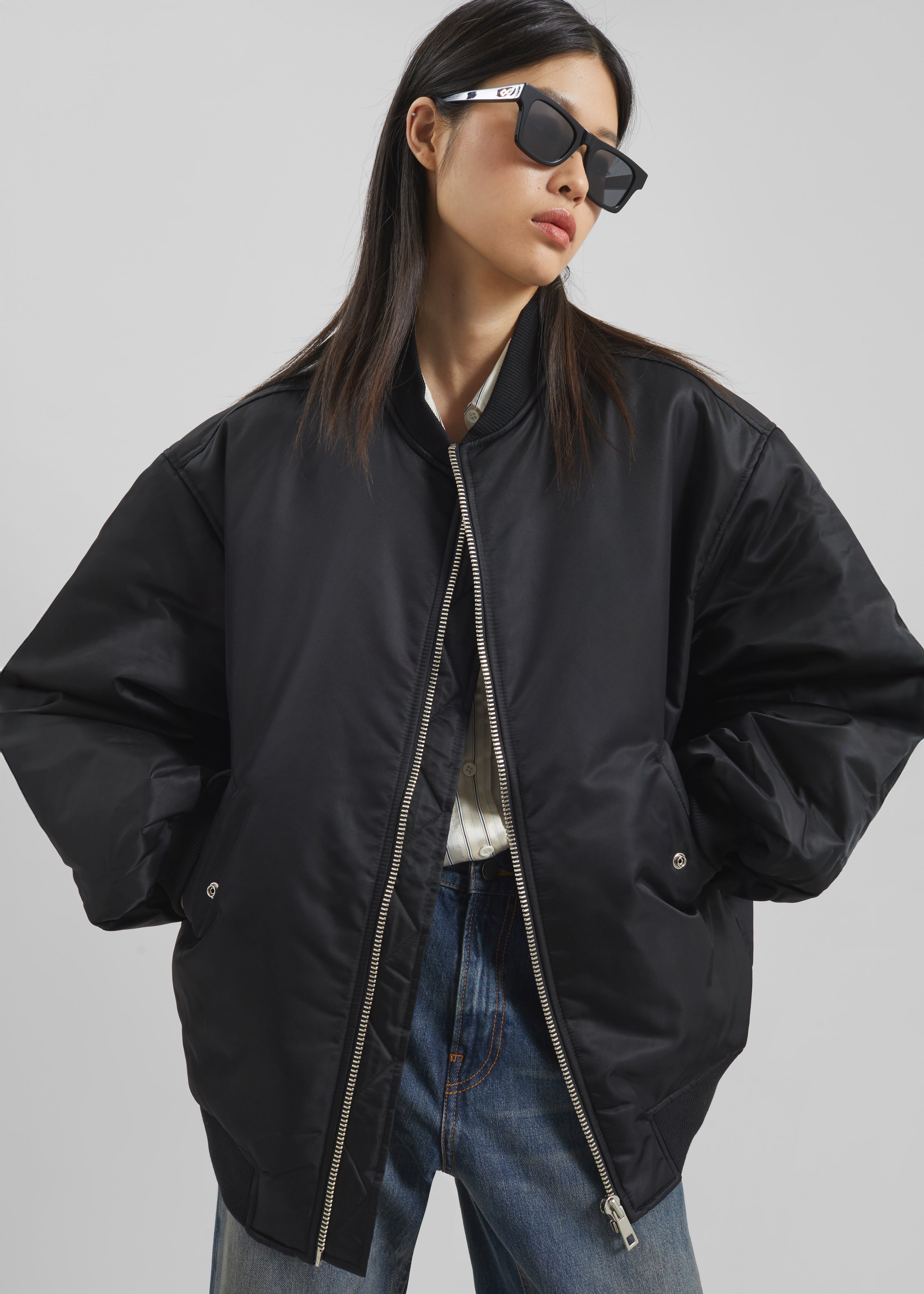 Astra Bomber Jacket - Black – The Frankie Shop