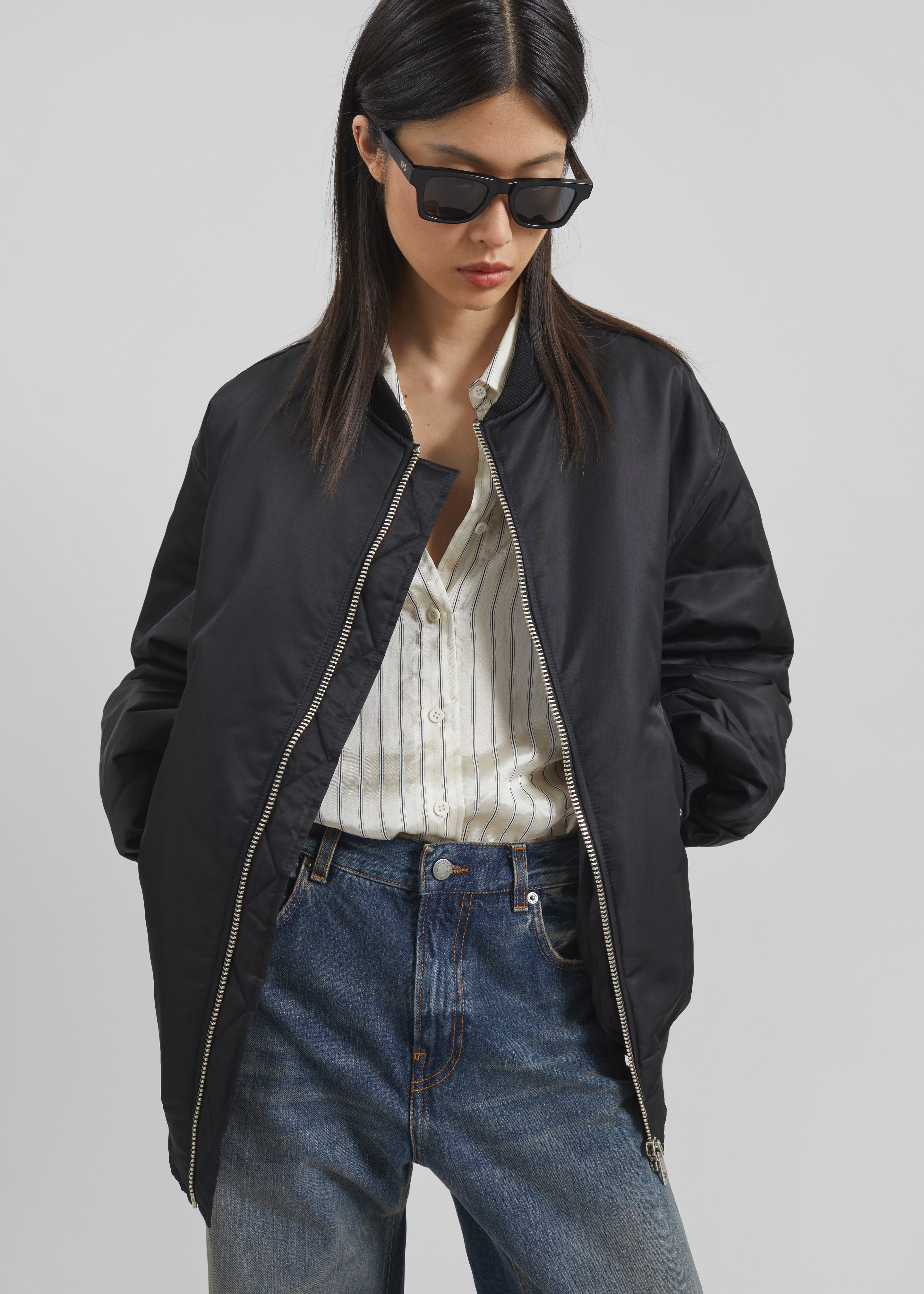 Astra Bomber Jacket - Black – The Frankie Shop