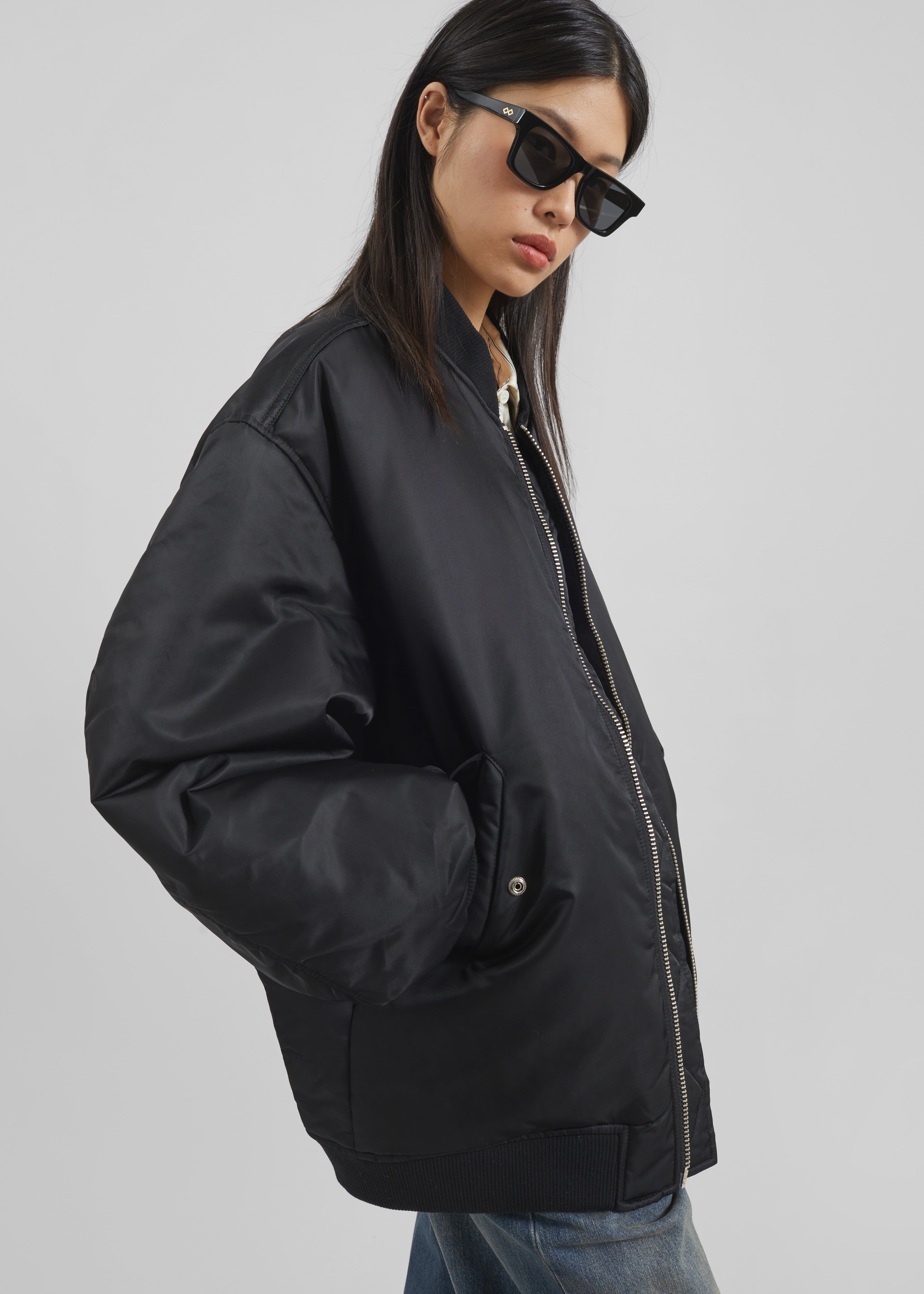 Astra Bomber Jacket - Black – The Frankie Shop