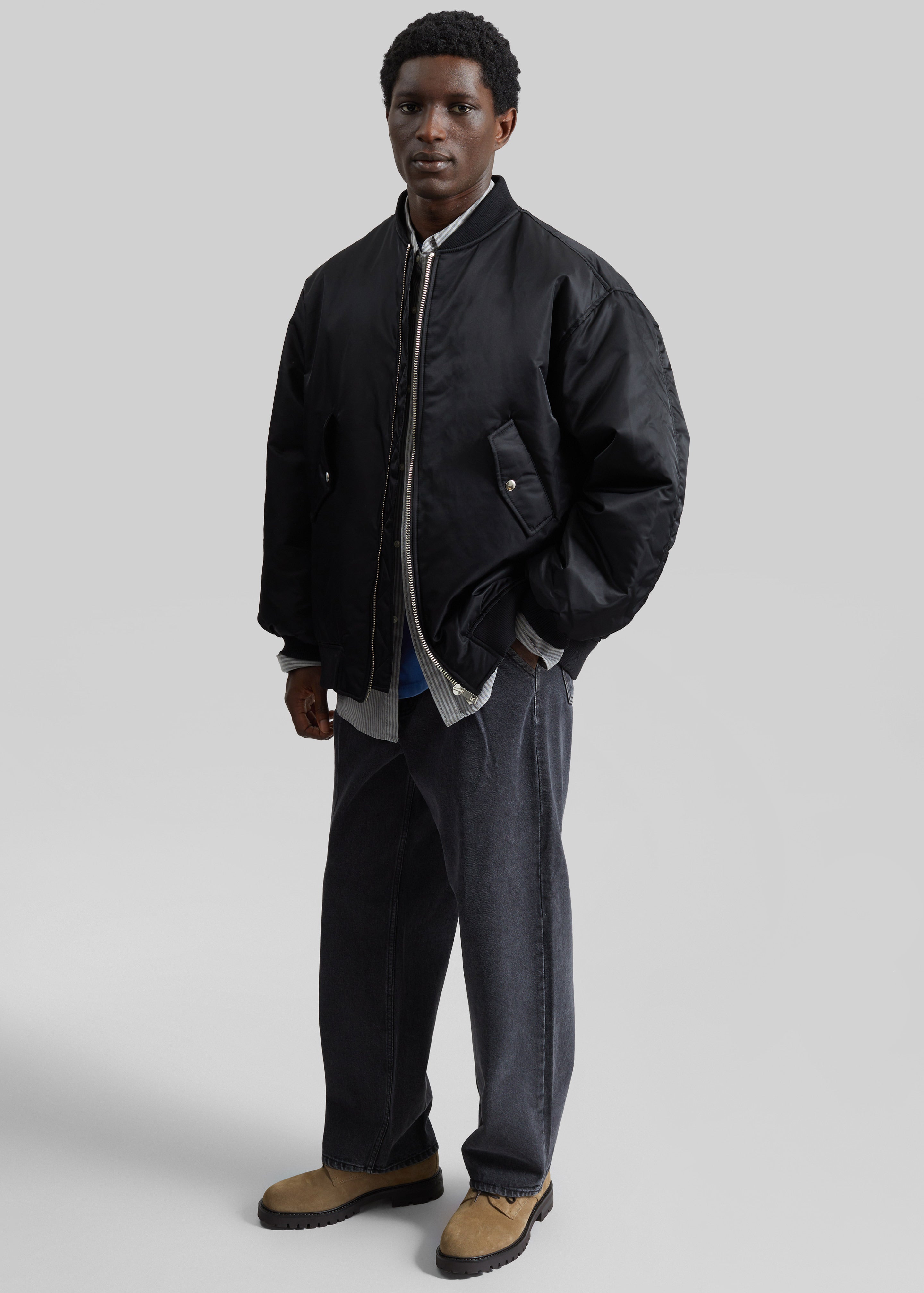 Astra Wool Bomber Jacket - Black – The Frankie Shop