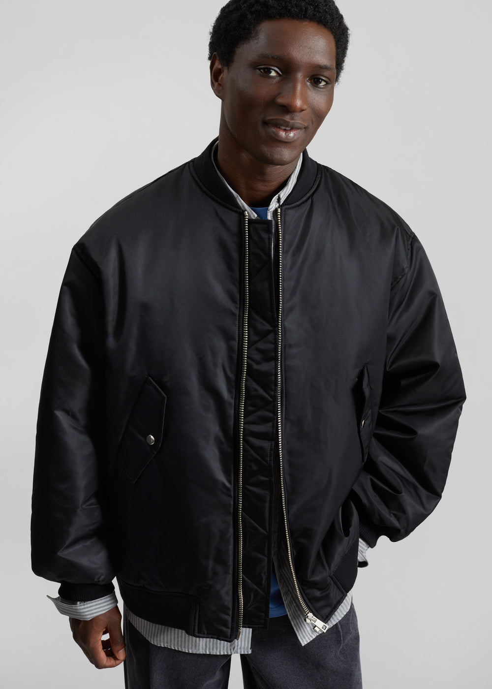 Astra Bomber Jacket - Black - 1