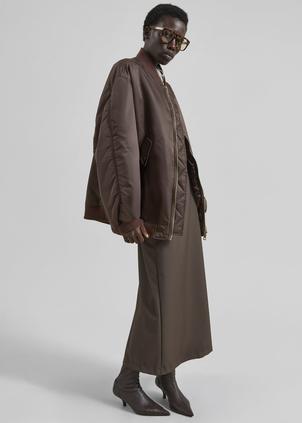 Astra Bomber Jacket - Brown - 1