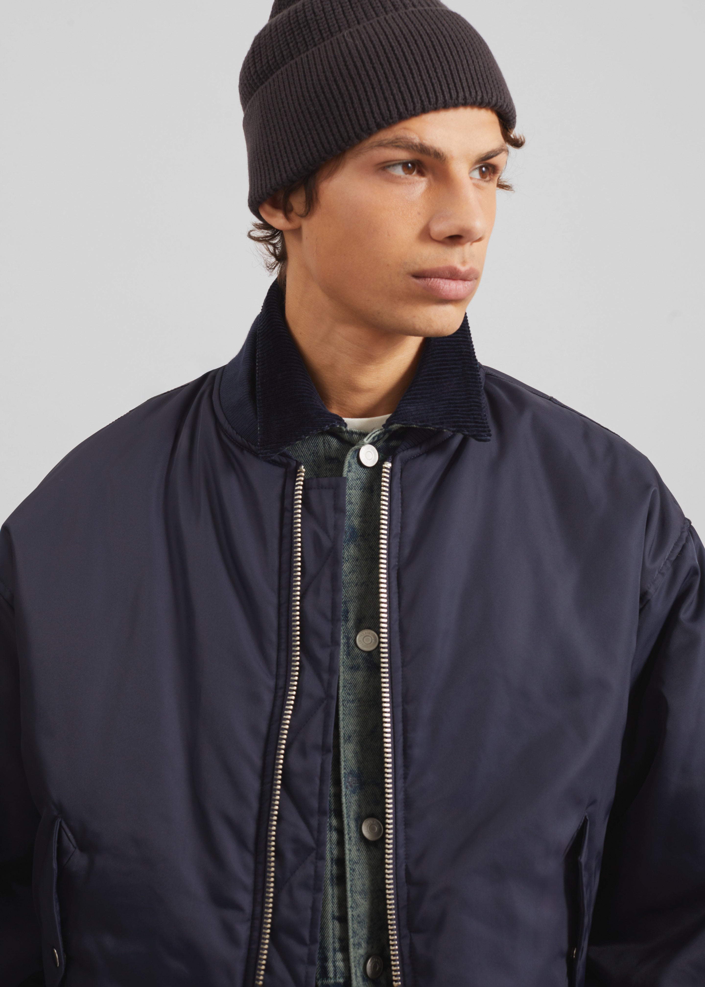 Astra Bomber Jacket - Navy – The Frankie Shop