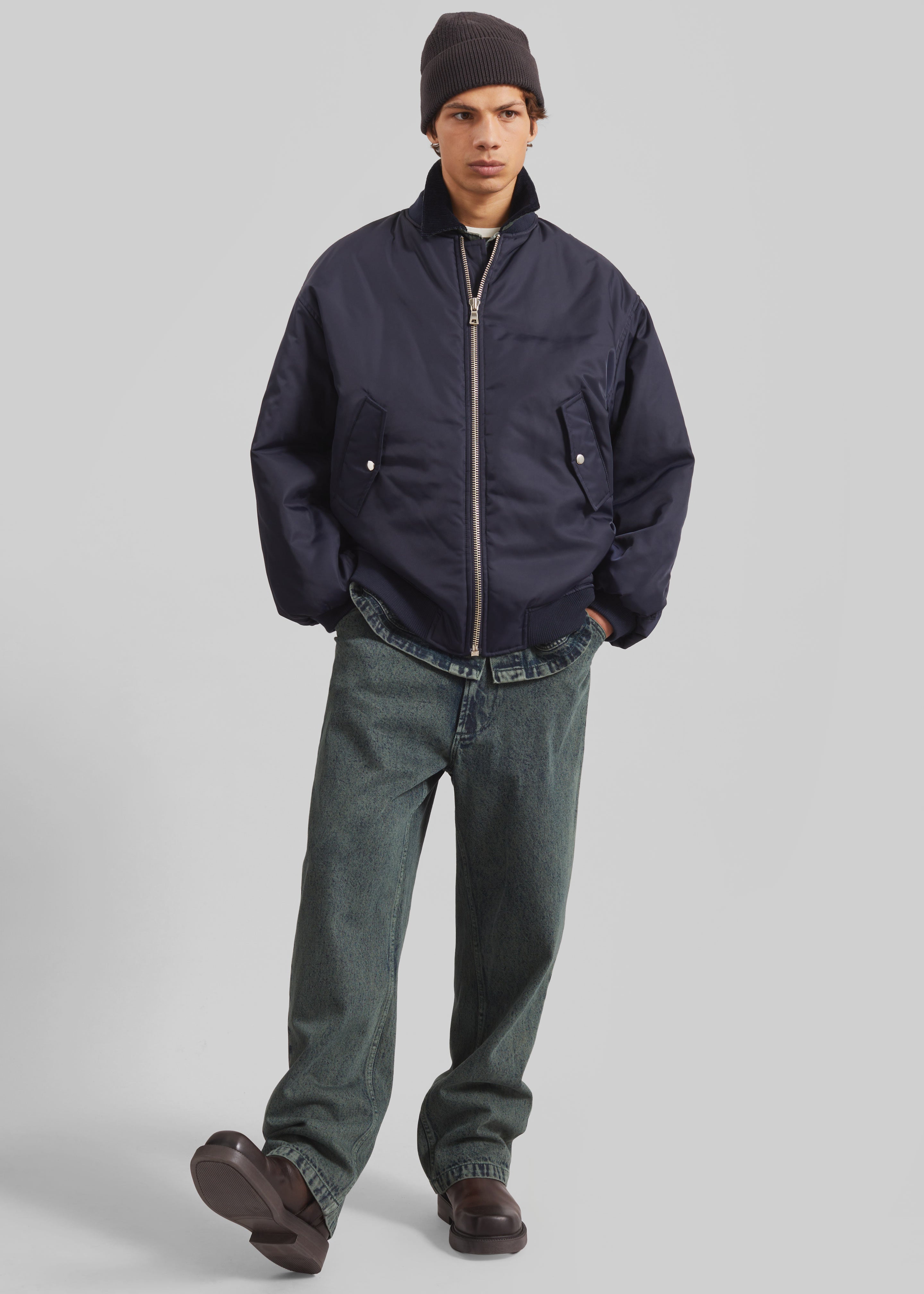 Astra Bomber Jacket - Navy – The Frankie Shop