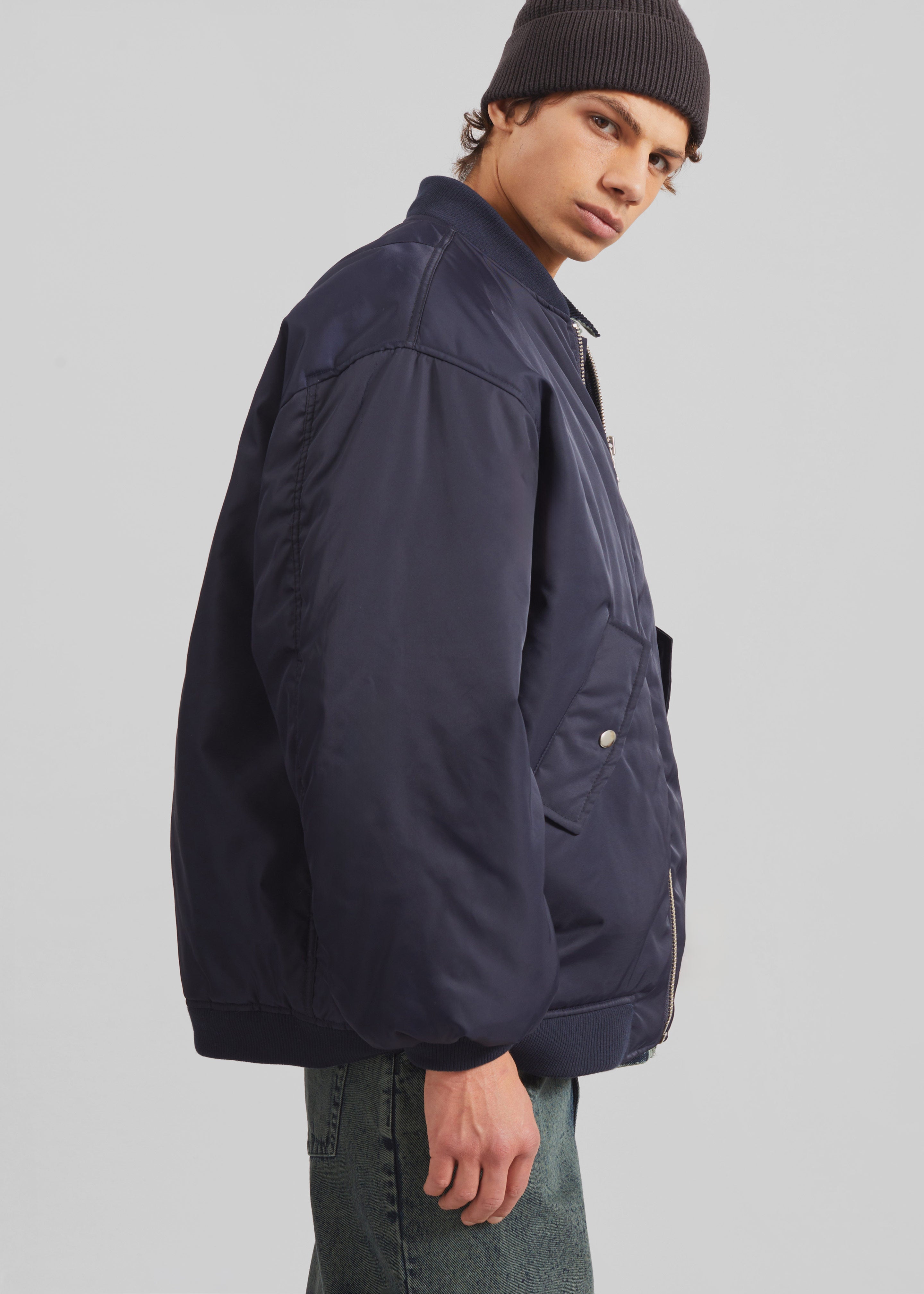 Astra Bomber Jacket - Navy – The Frankie Shop