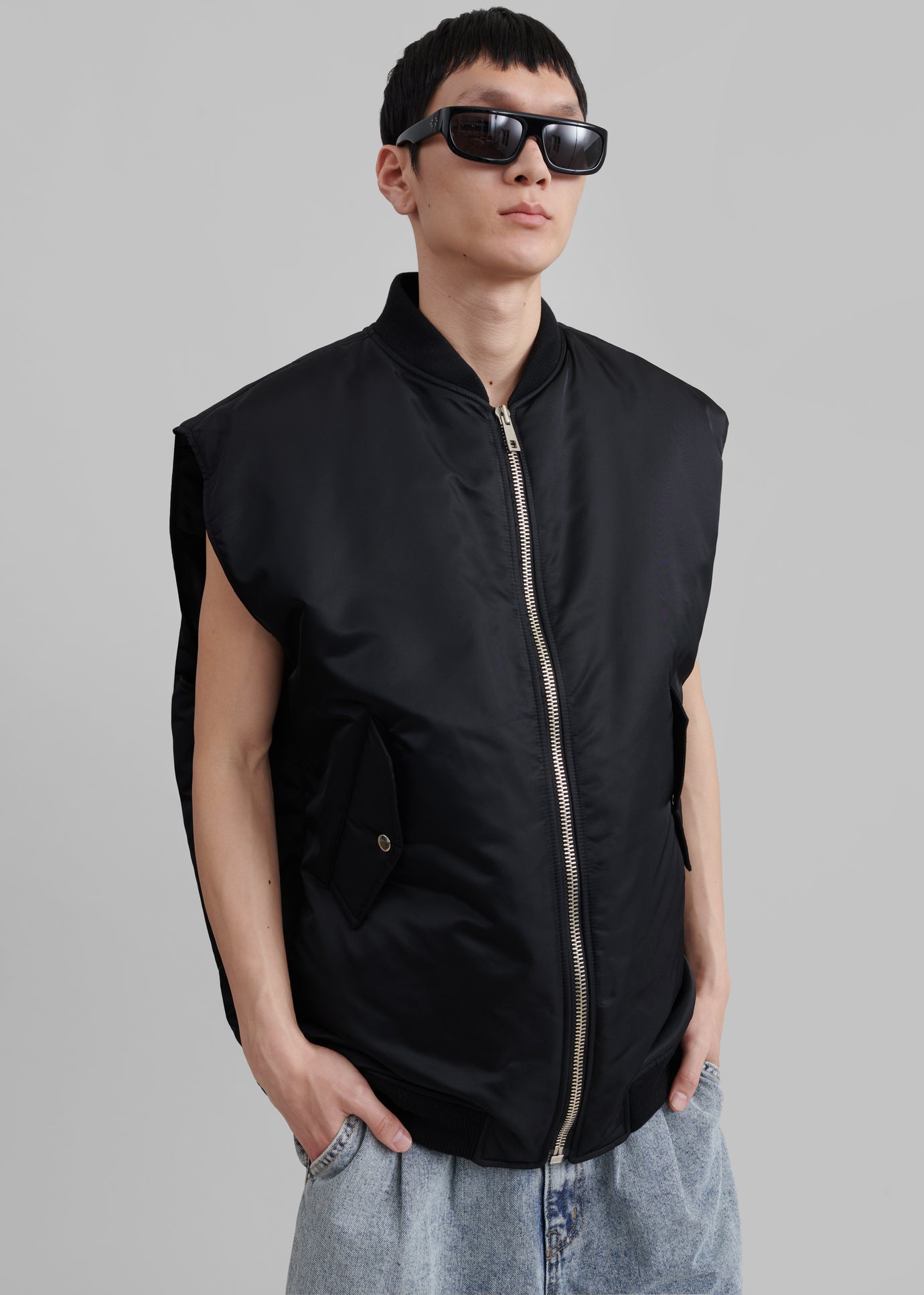 Astra Sleeveless Jacket - Black - 1