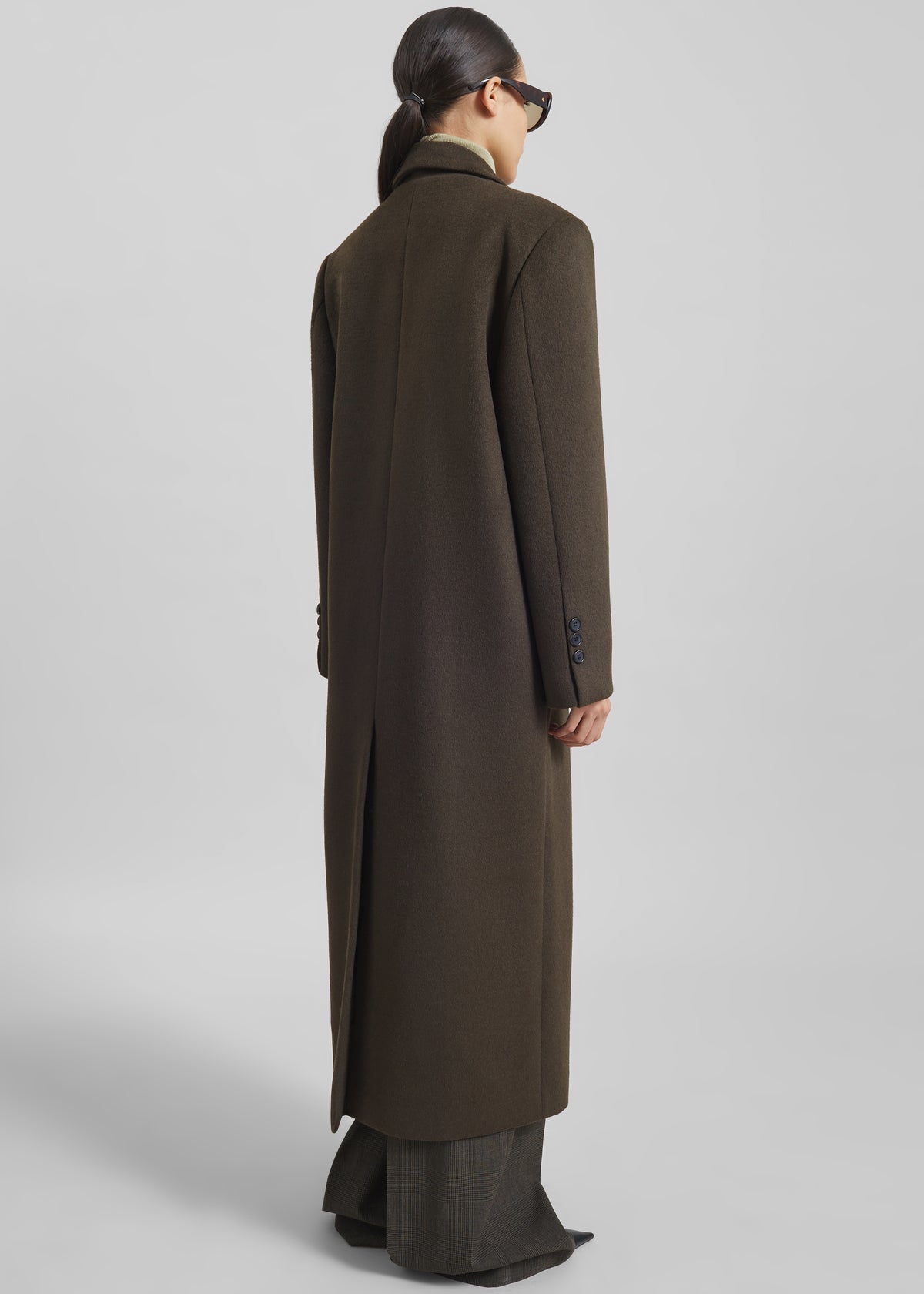 Atlin Wool Double-Breasted Coat - Brown - 7