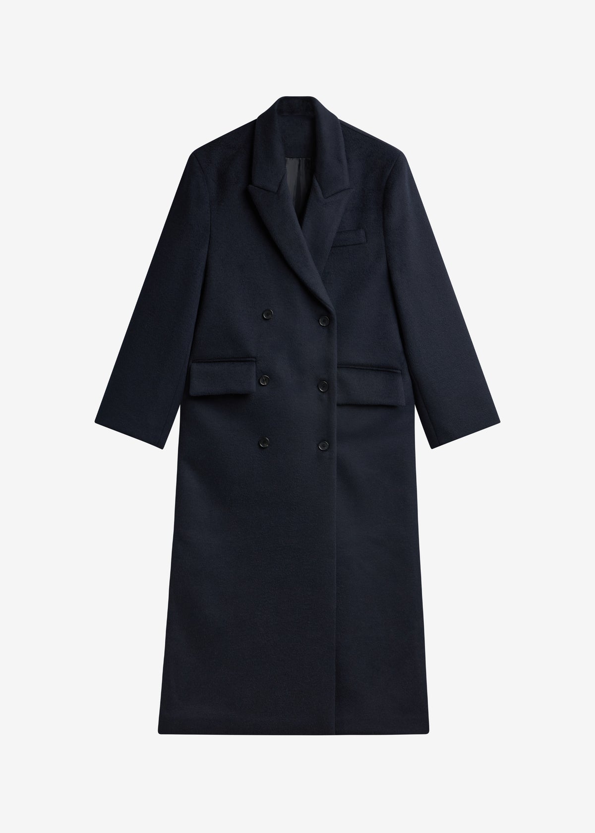 Atlin Wool Double-Breasted Coat - Dark Navy - 6