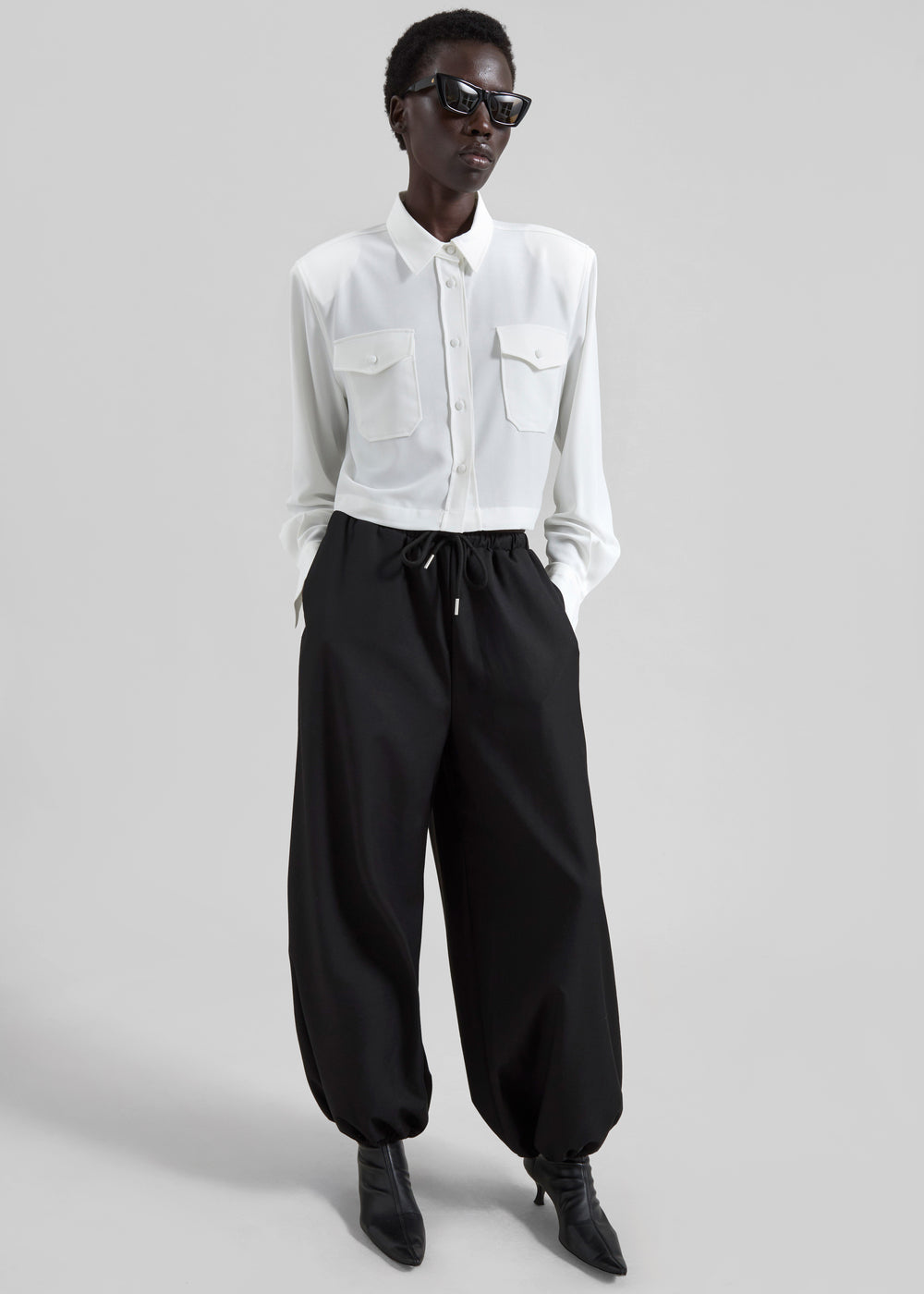Aubray Balloon Pants - Black