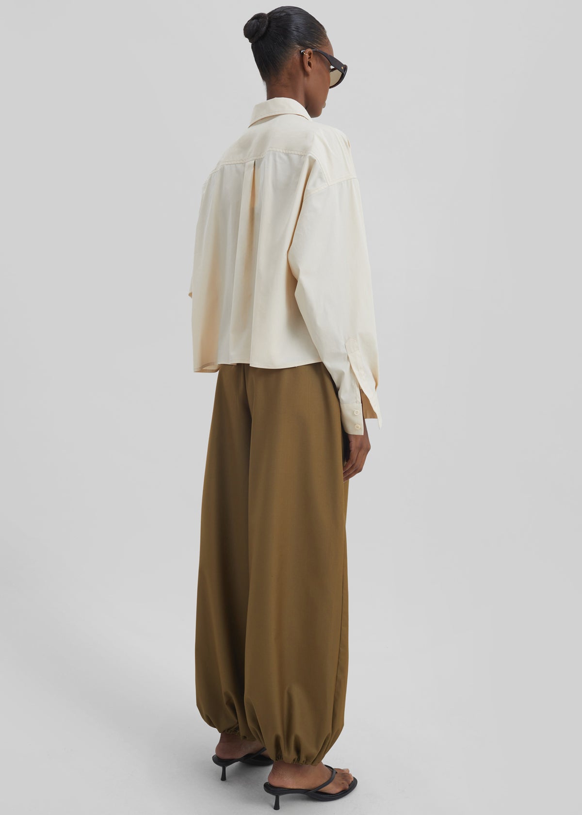 Aubray Balloon Pants - Olive Brown - 10