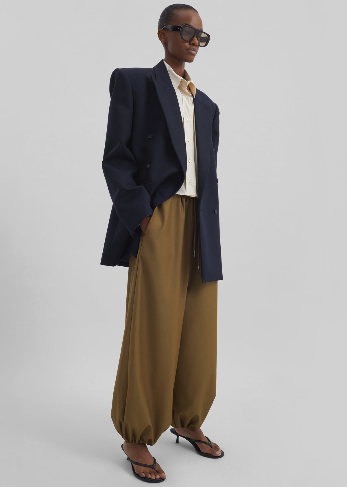 Aubray Balloon Pants - Olive Brown