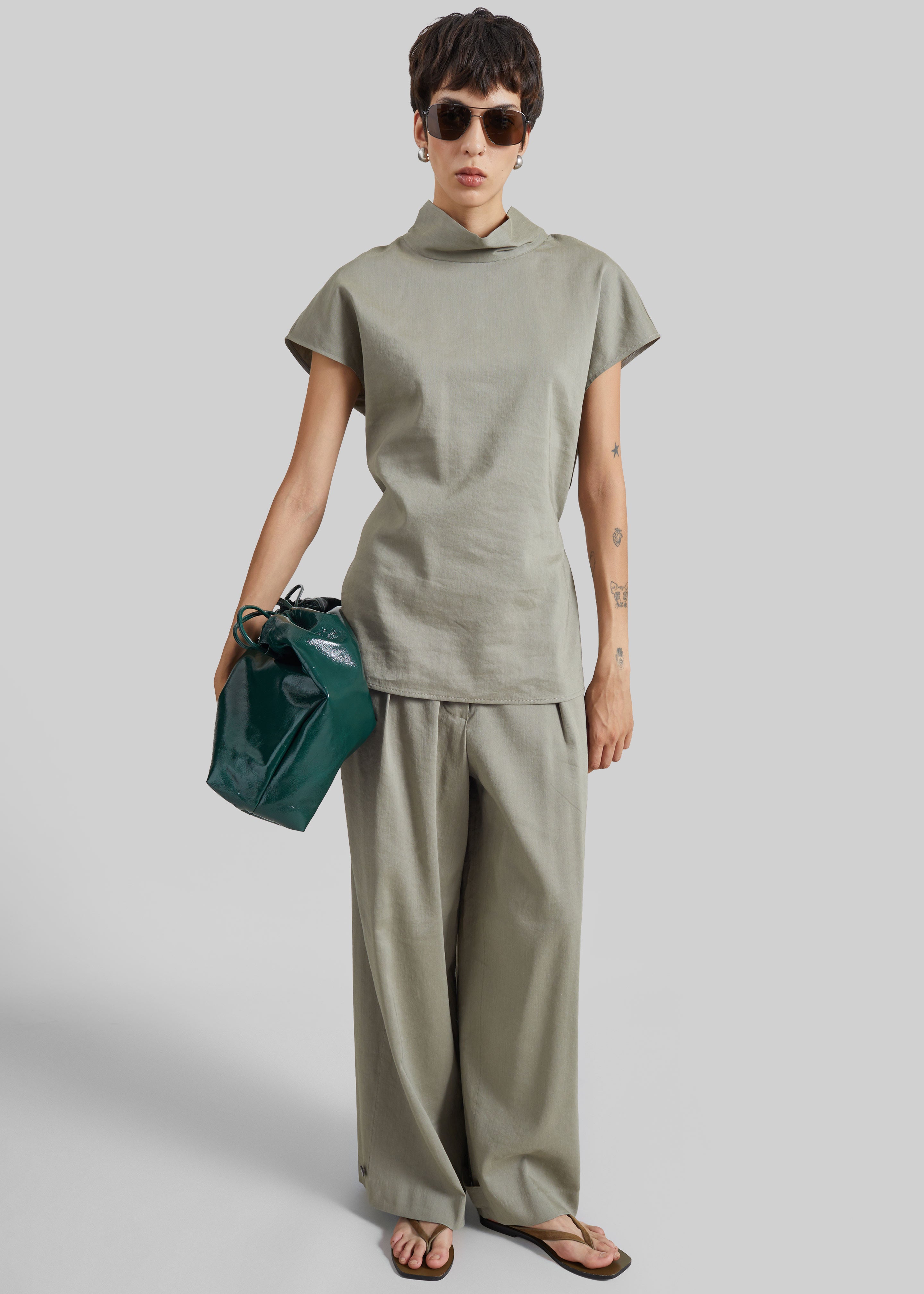 Auray Adjustable Back Top - Olive - 4