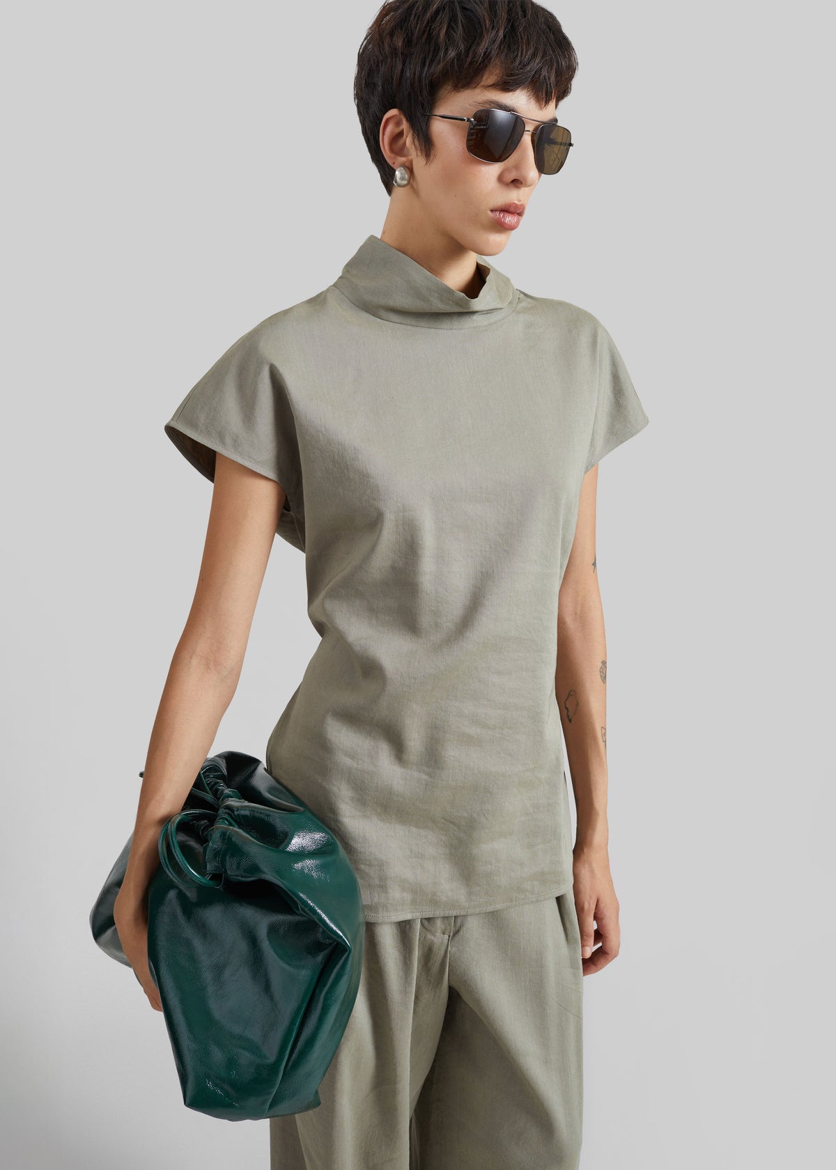 Auray Adjustable Back Top - Olive - 1
