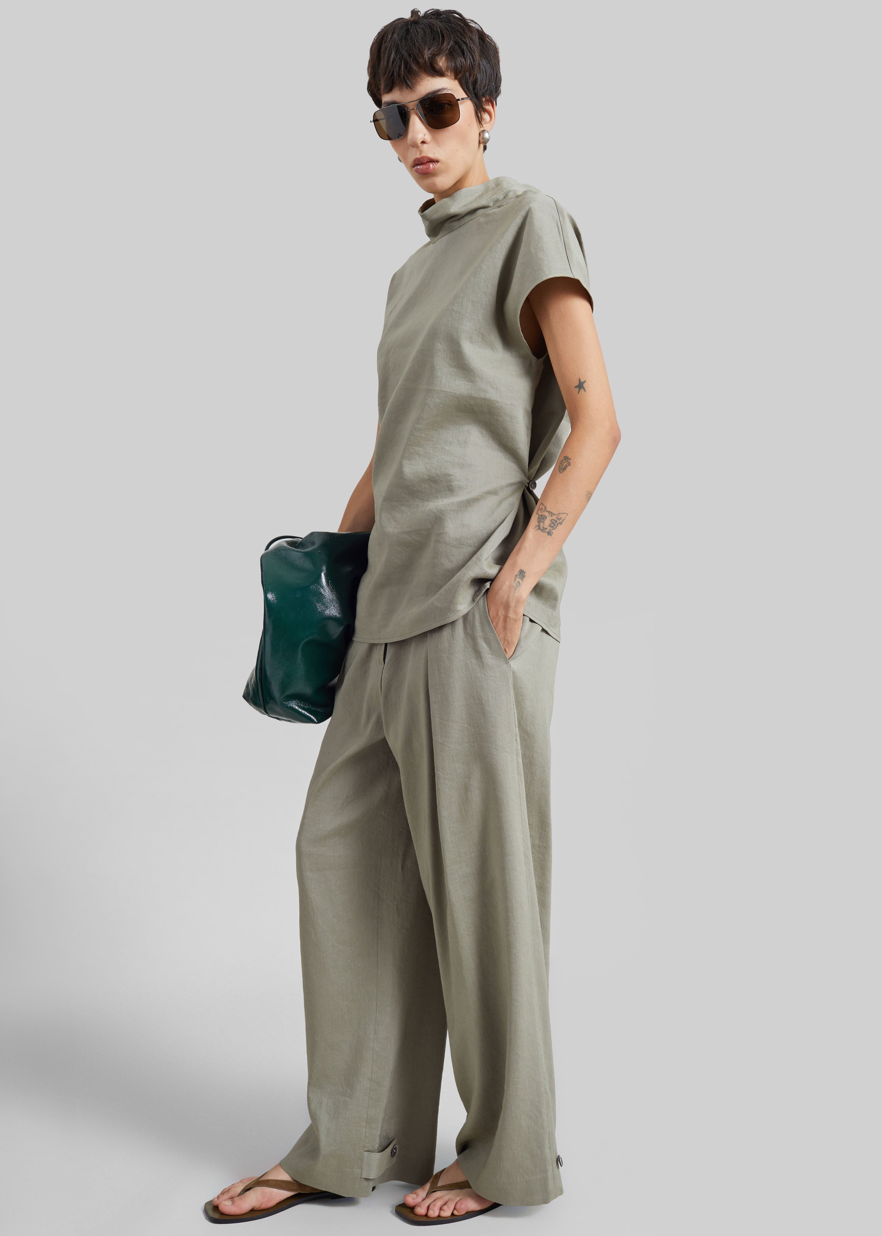 Auray Adjustable Back Top - Olive - 2