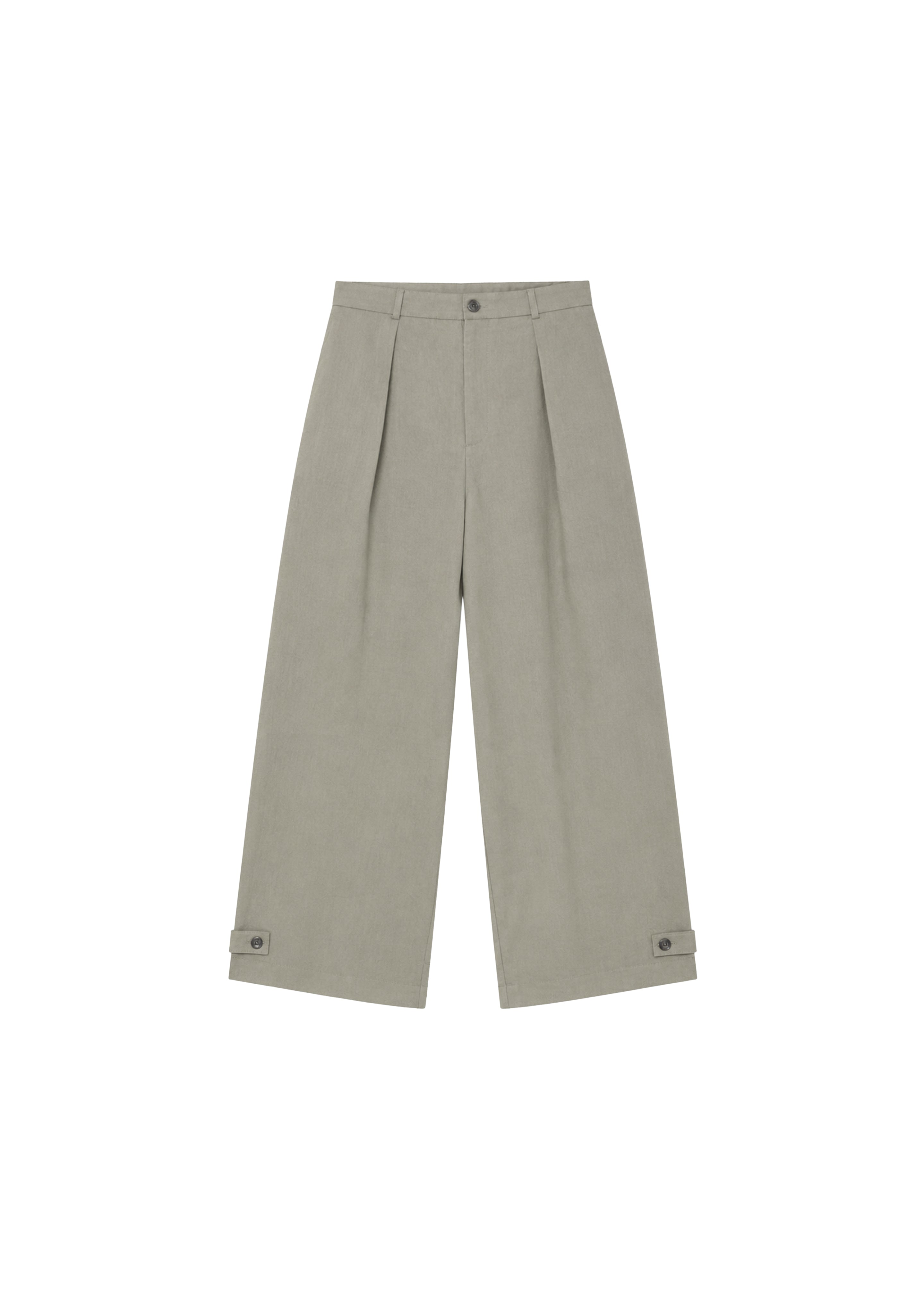 Auray Pleated Trousers - Olive - 10