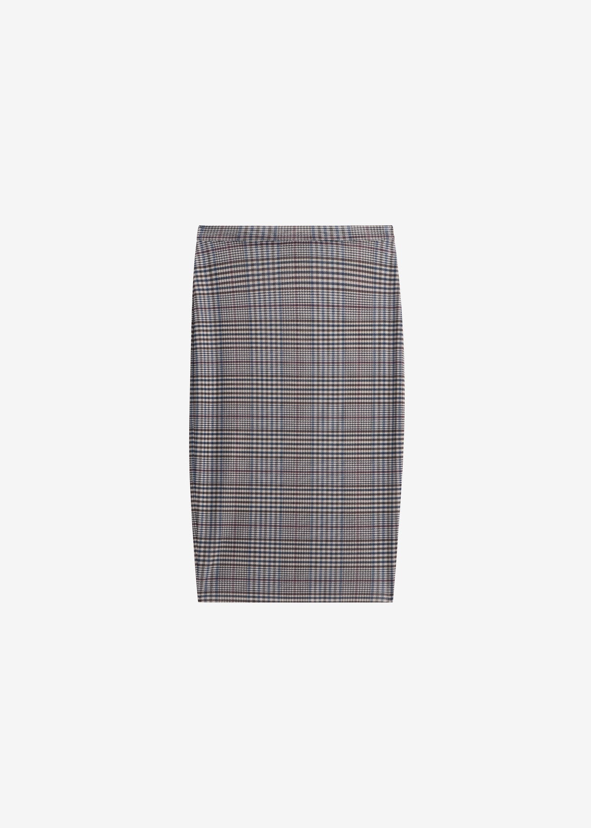 Aurora Sheer Mesh Skirt - Beige Glen Plaid - 10
