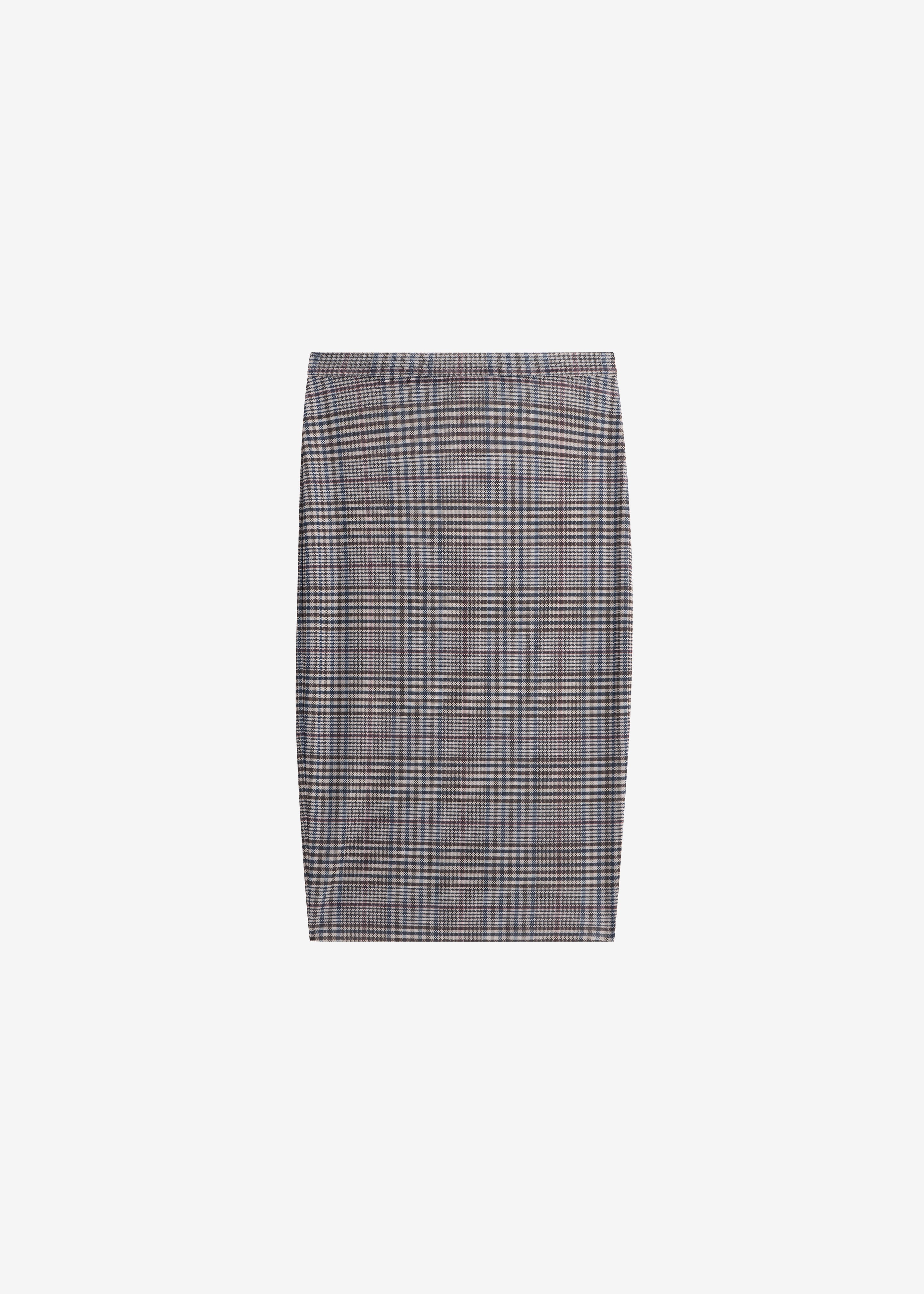 Aurora Sheer Mesh Skirt - Beige Glen Plaid - 10