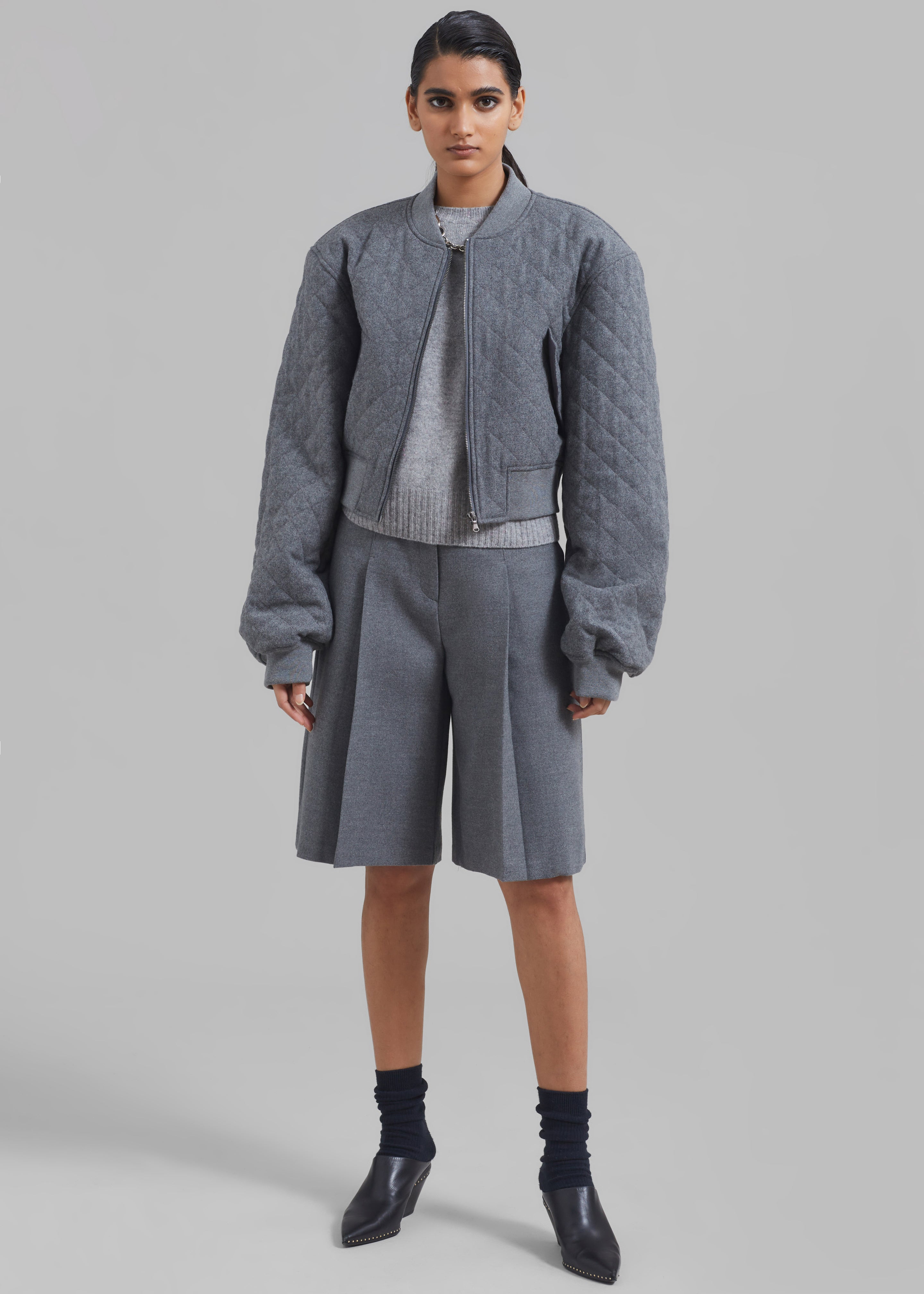 Austen Bermuda Shorts - Grey - 5