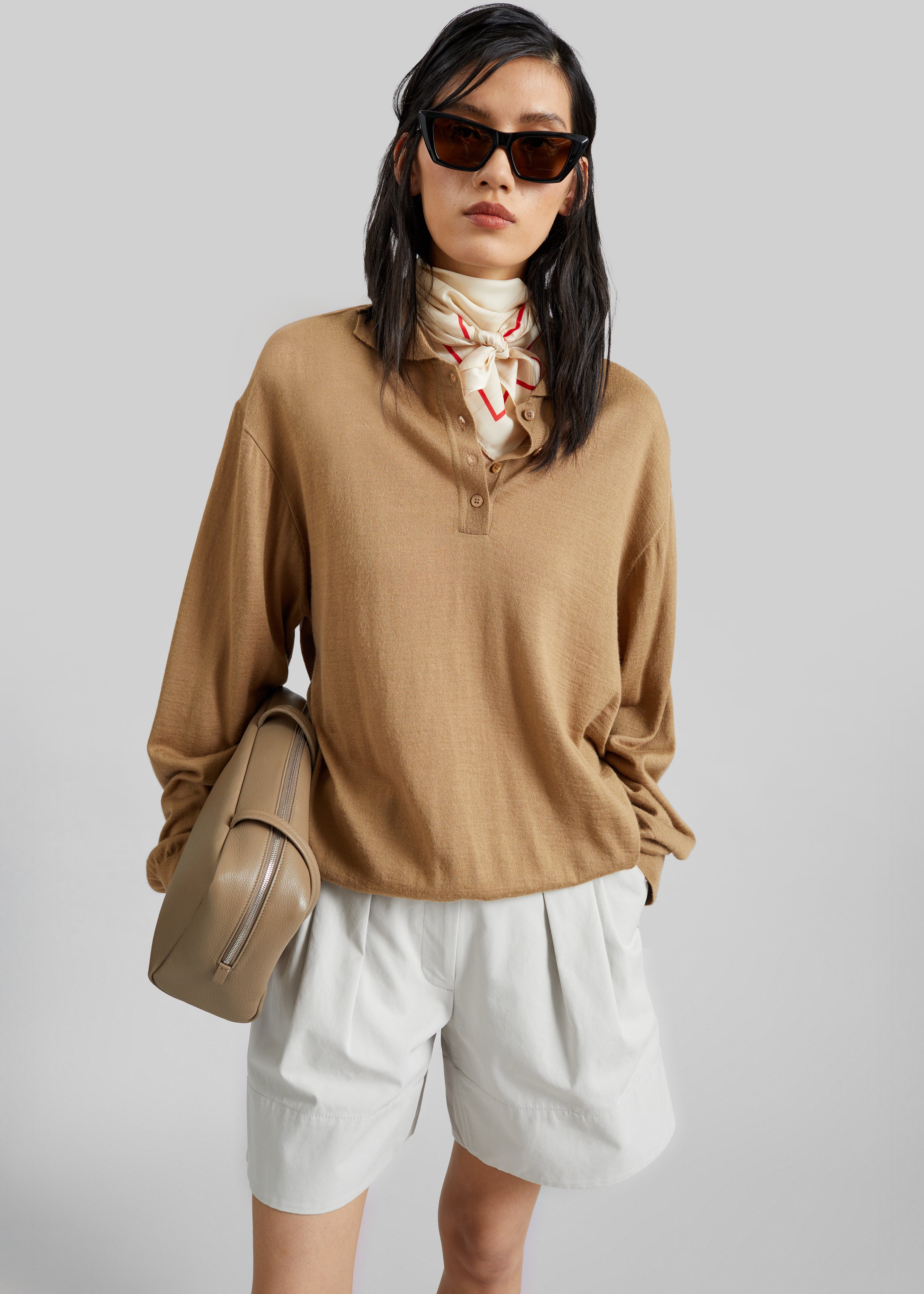 Avallon Padded Knit Polo - Camel - 5
