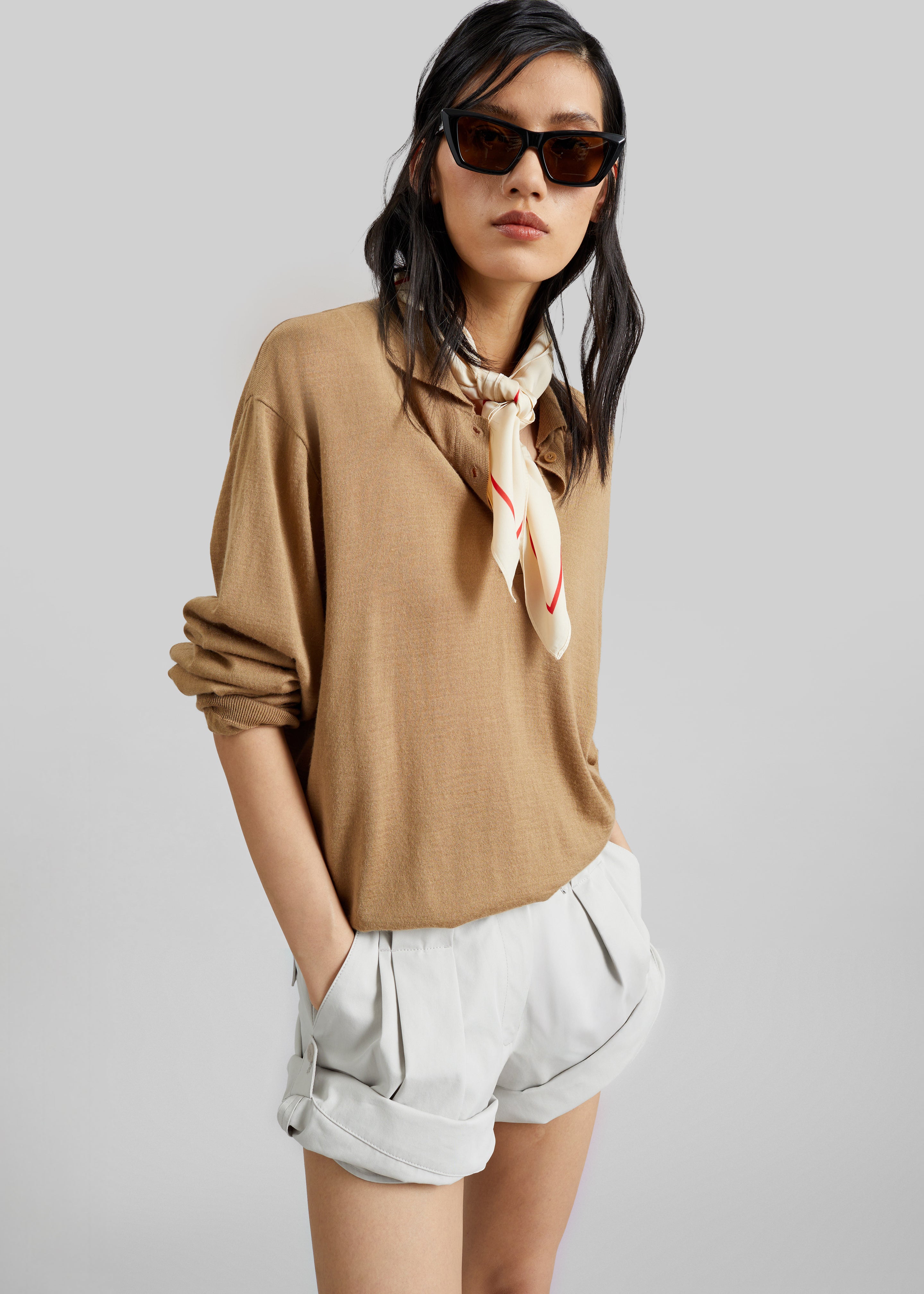 k-a-s☆The Frankie Shop ニットベスト Thelma Ribbed Sweater Dress - Khaki – The Frankie Shop