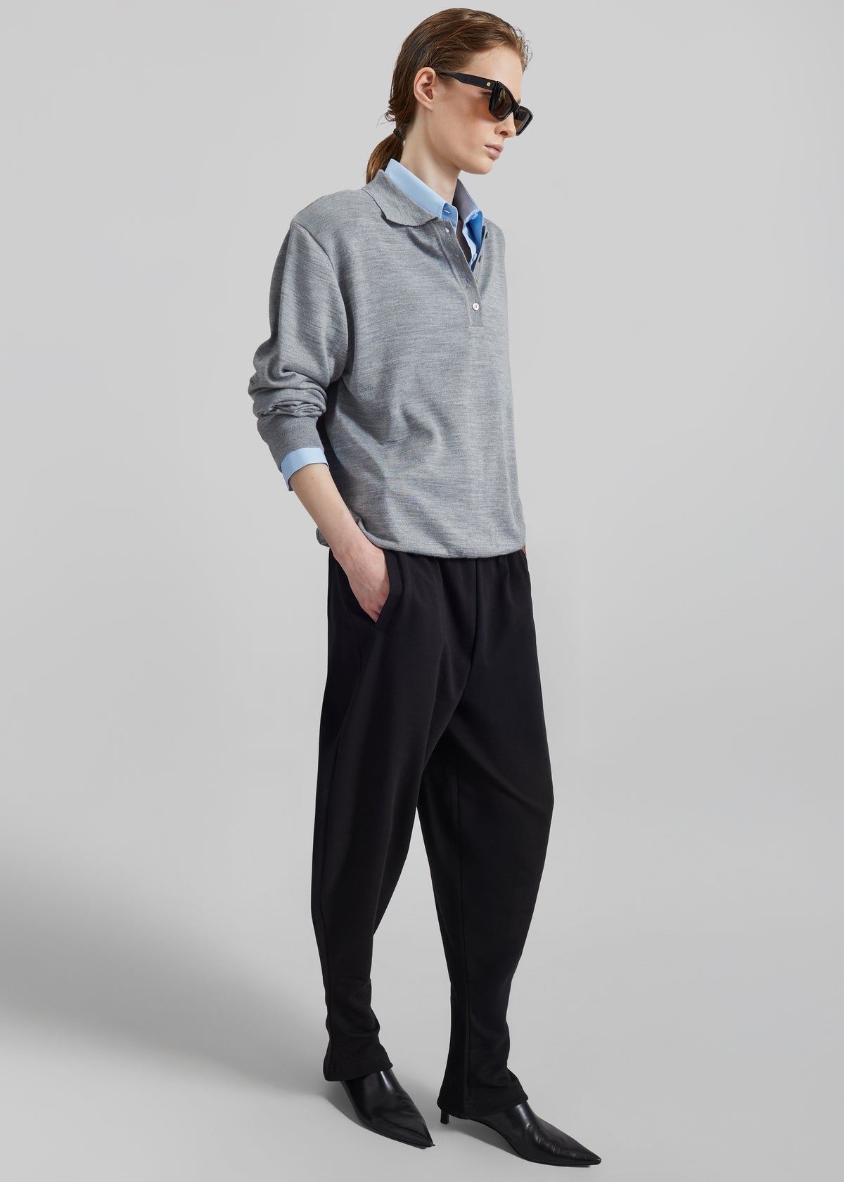 Avallon Padded Knit Polo - Grey - 6
