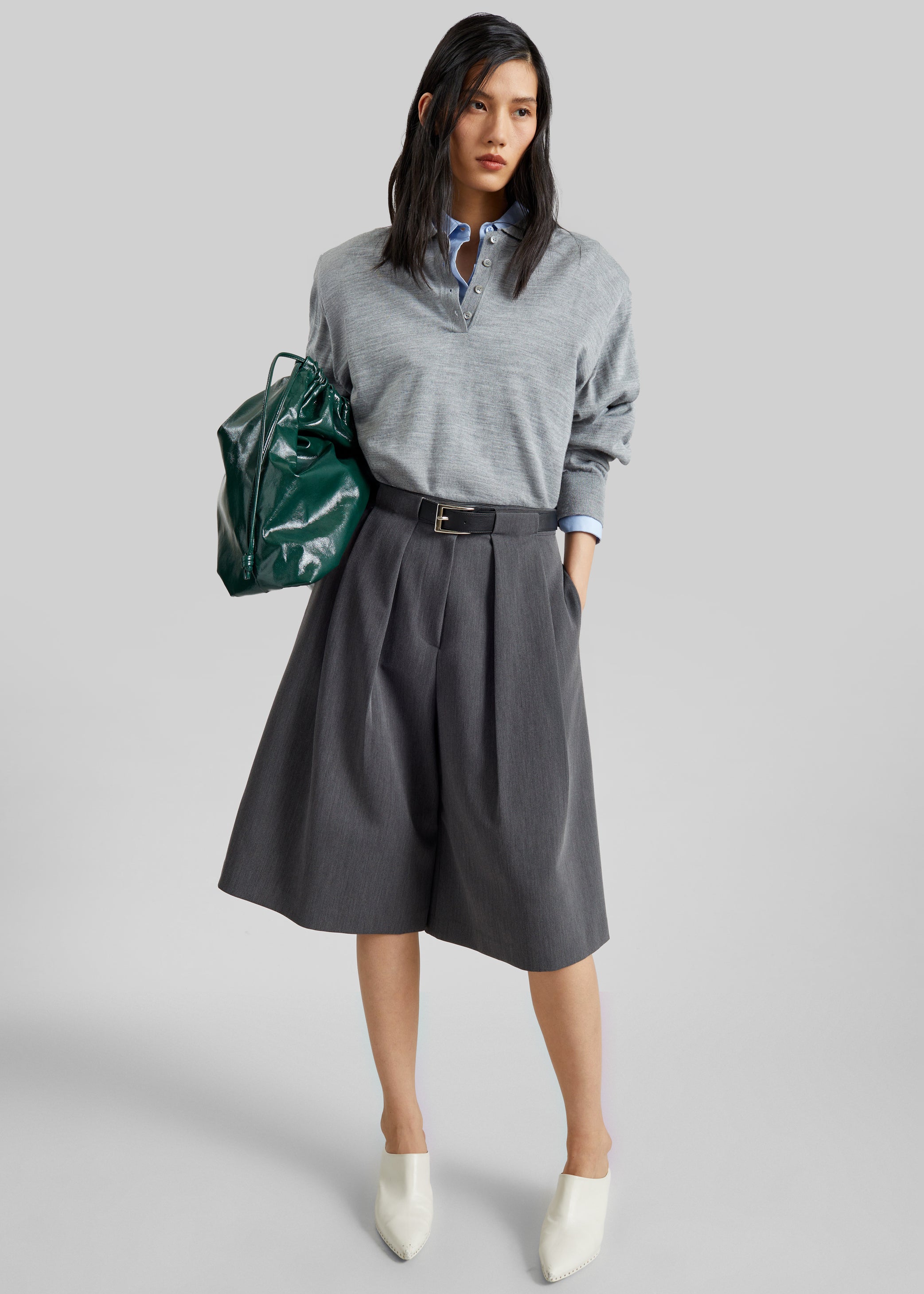Shop the look image for Avallon Padded Knit Polo - Grey