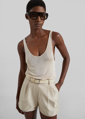 Avanca Wired Mini Shorts - Beige