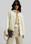 Aversa Tailored Overshirt - Light Beige