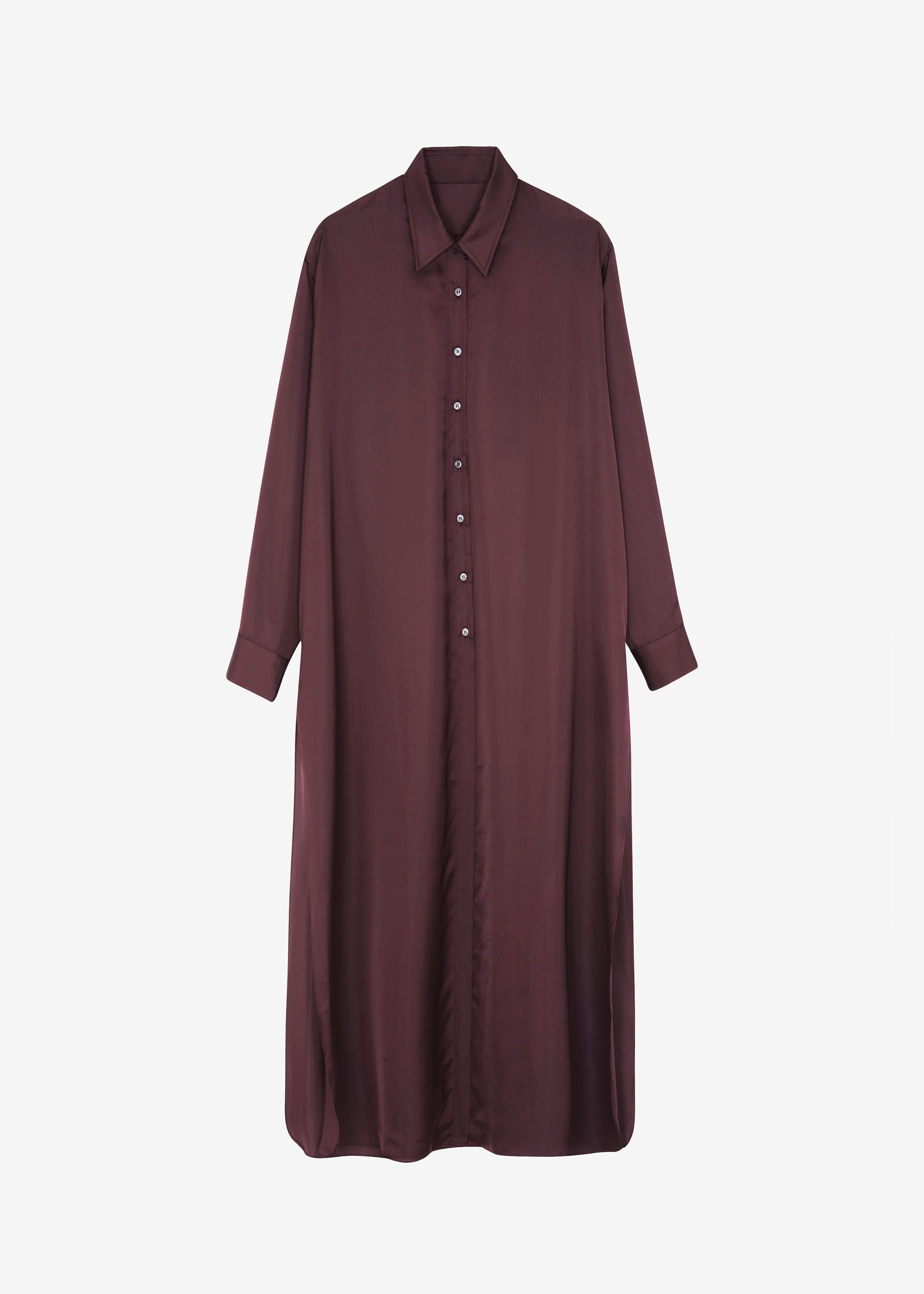 Zara burgundy hotsell shirt dress