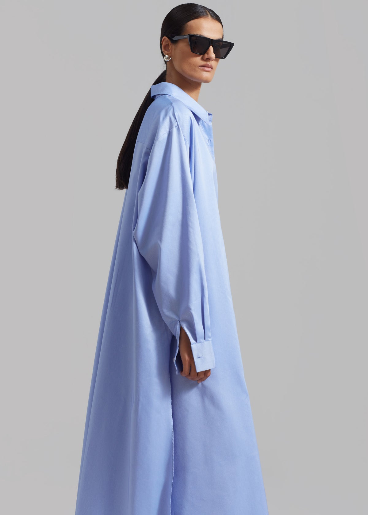 Avery Shirt Dress - Blue - M/L - The Frankie Shop