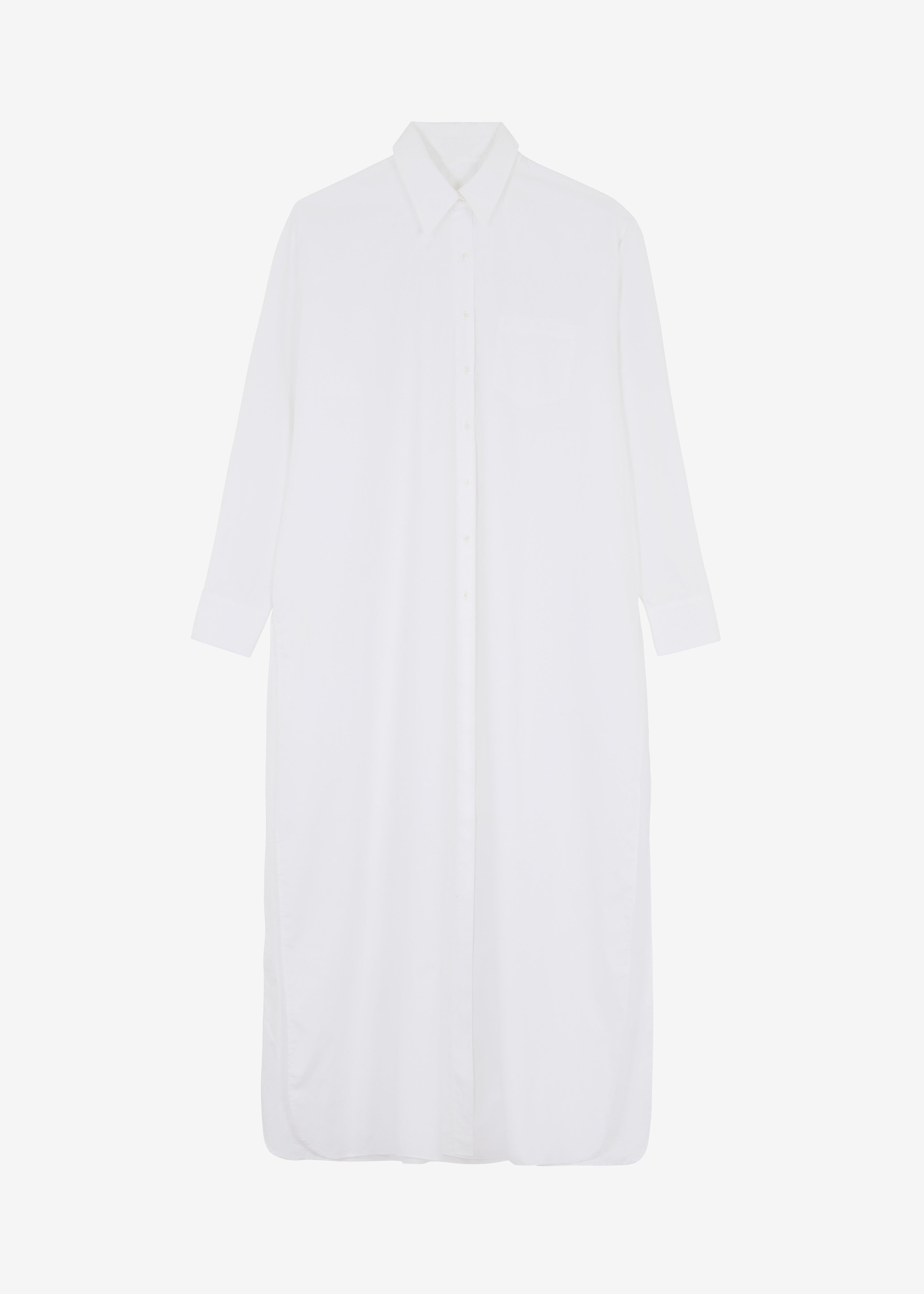 Avery Shirt Dress - White - 8