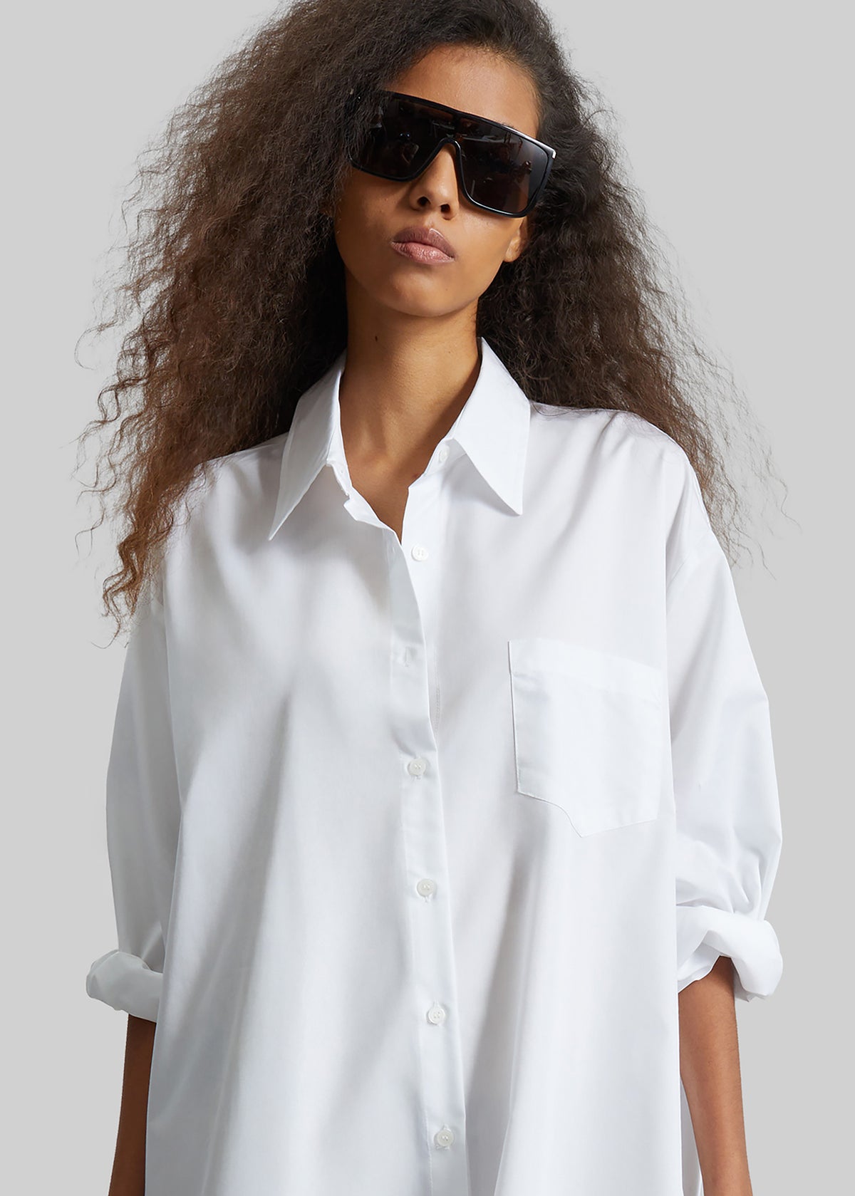 Avery Shirt Dress - White The Frankie Shop Avery Shirt Dress - White The Frankie Shop