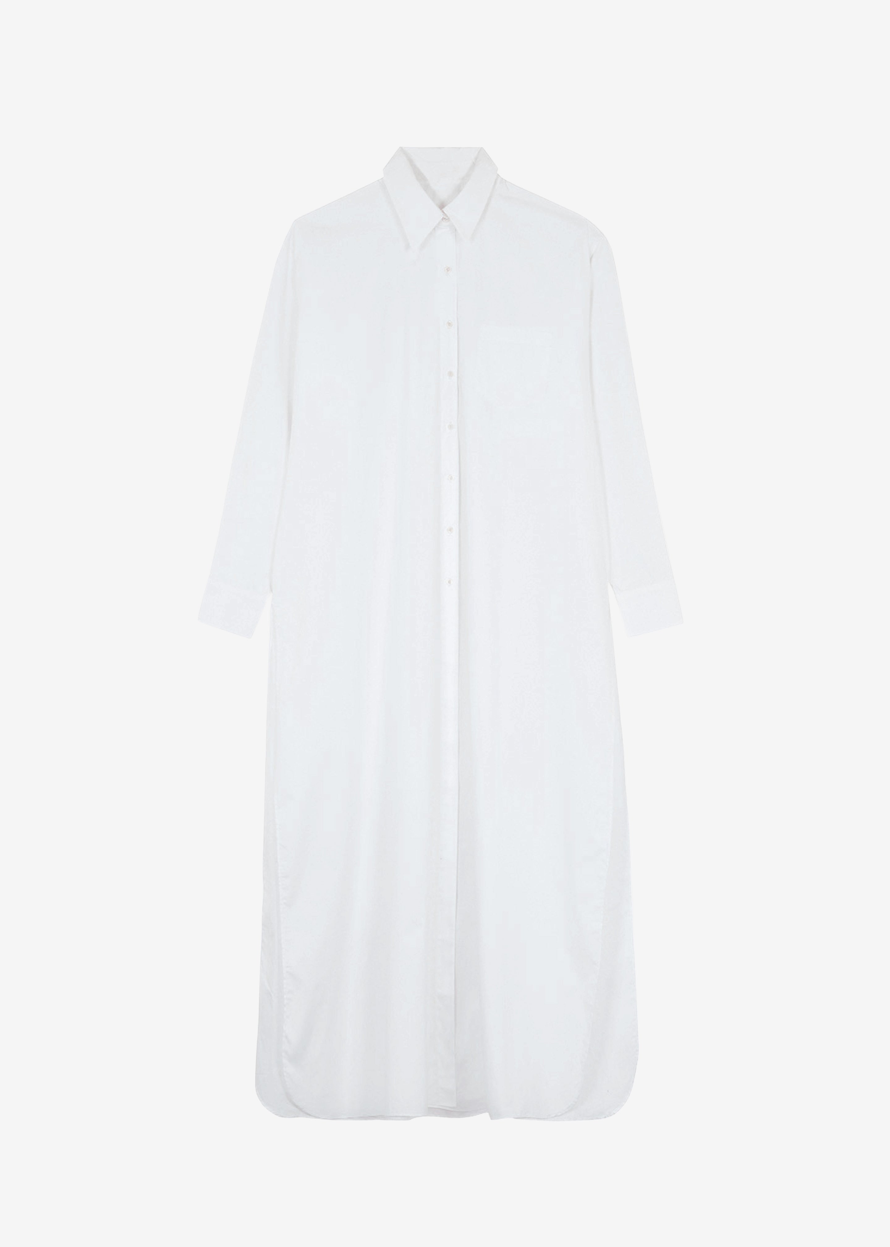 Avery Shirt Dress - White - 7