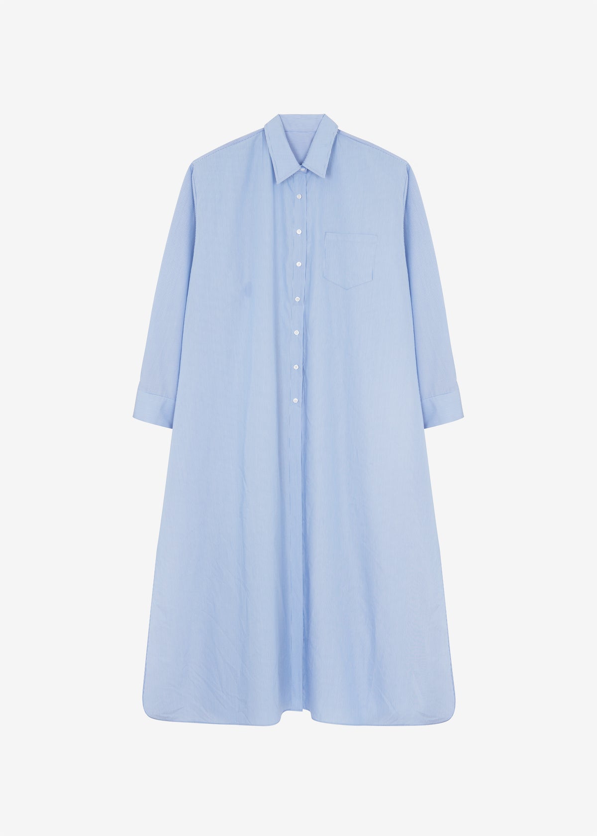 Avery Shirt Dress - Blue Stripe The Frankie Shop Avery Shirt Dress - Blue Stripe The Frankie Shop