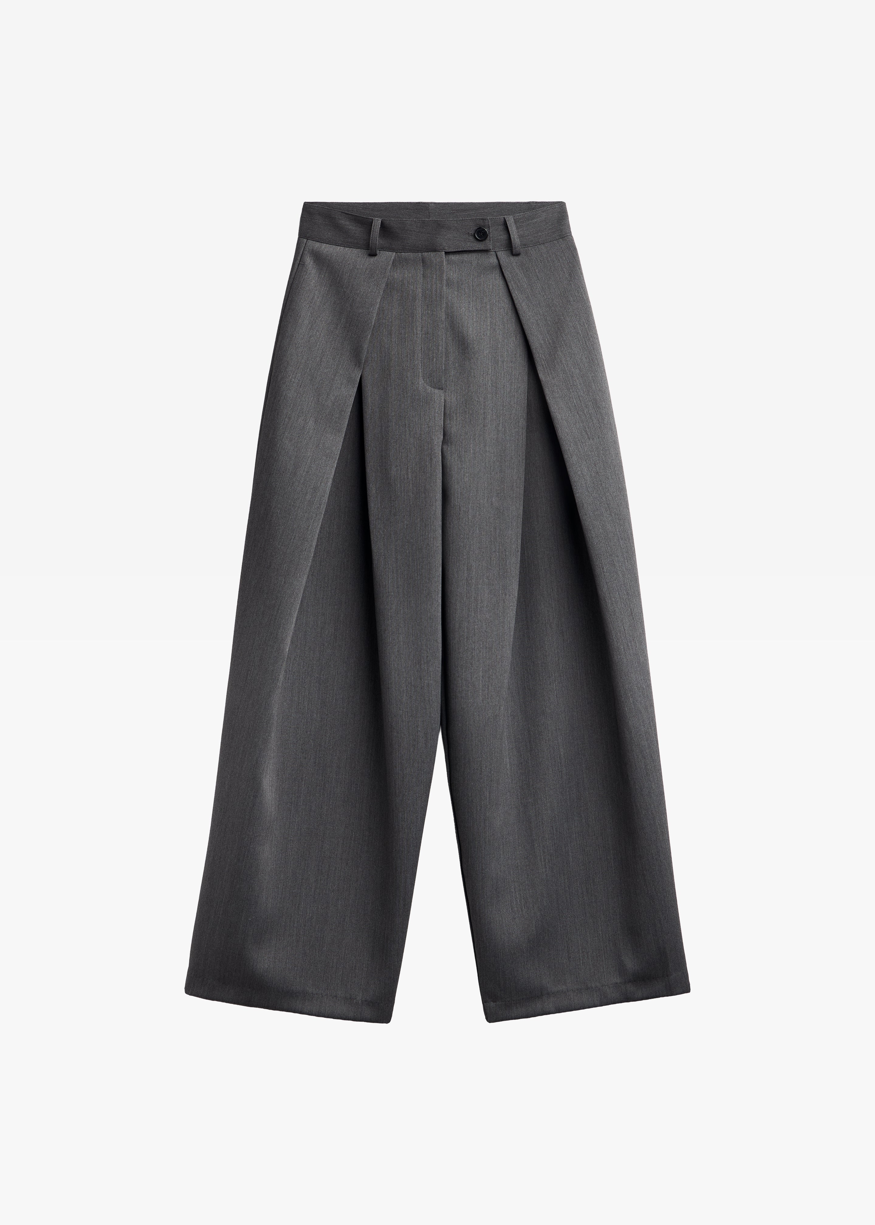 Avray Pleated Trousers - Grey – The Frankie Shop