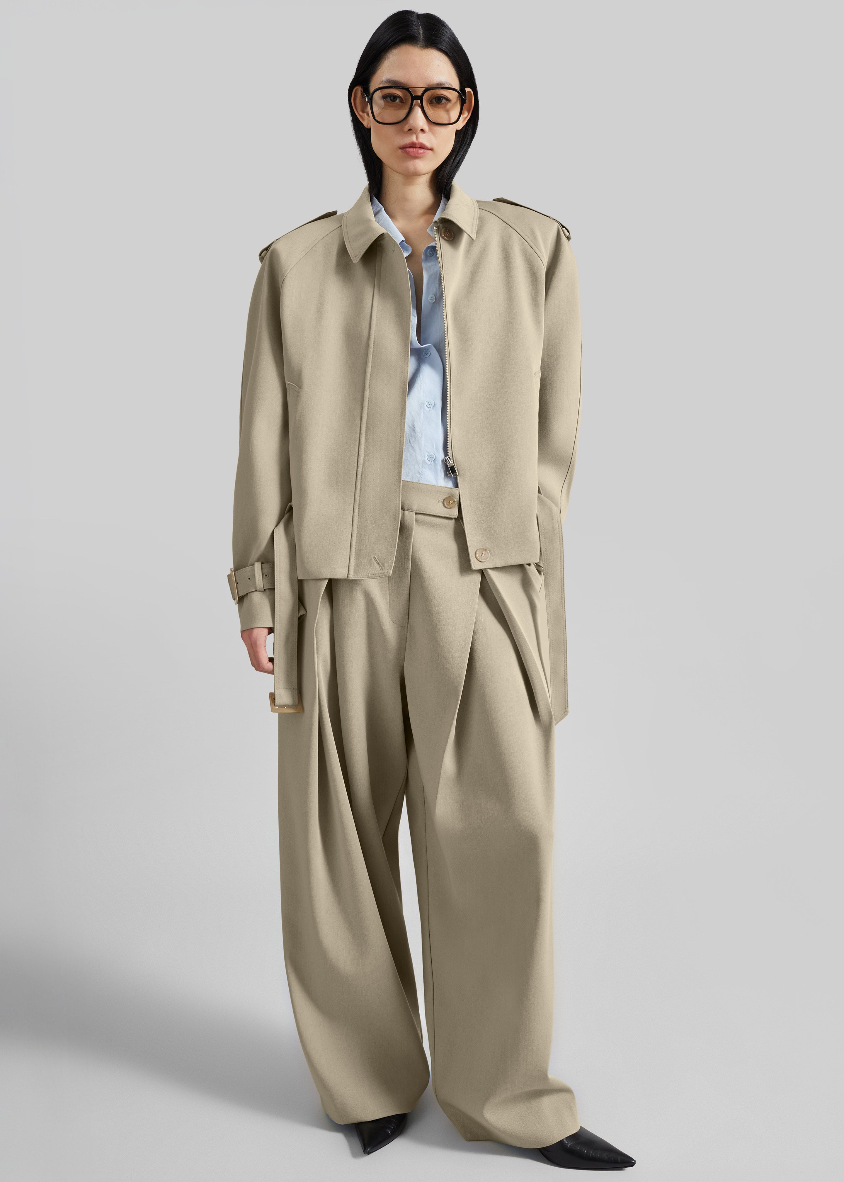 Avray Short Trench - Beige – The Frankie Shop
