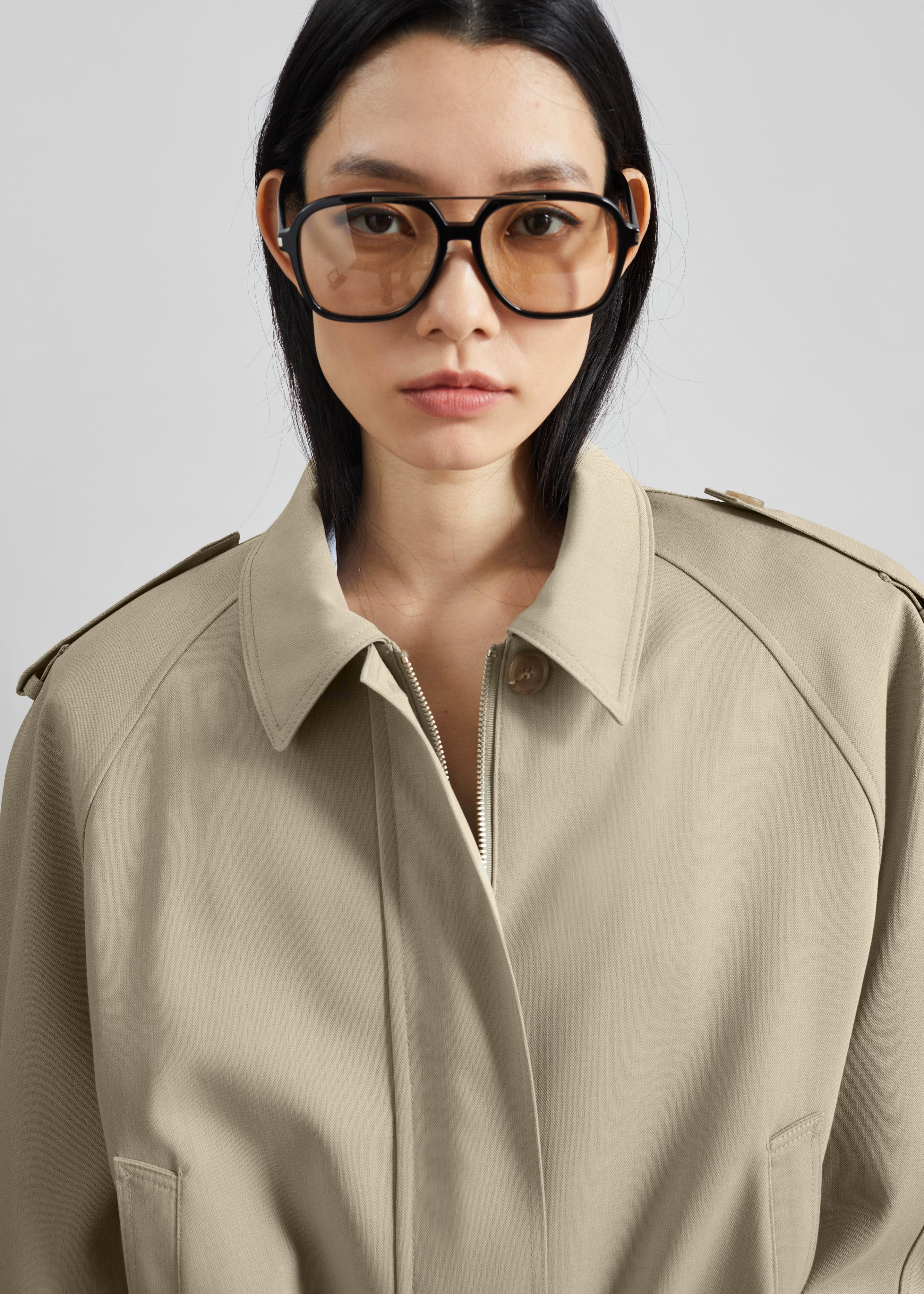 Avray Short Trench - Beige – The Frankie Shop