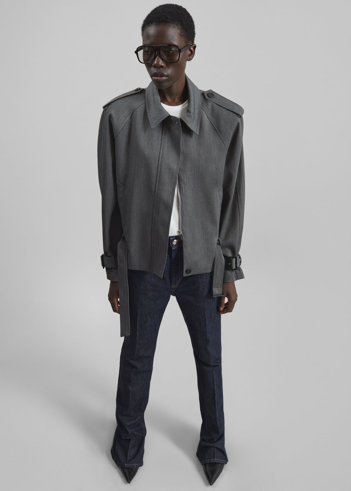 Avray Short Trench - Grey - 6